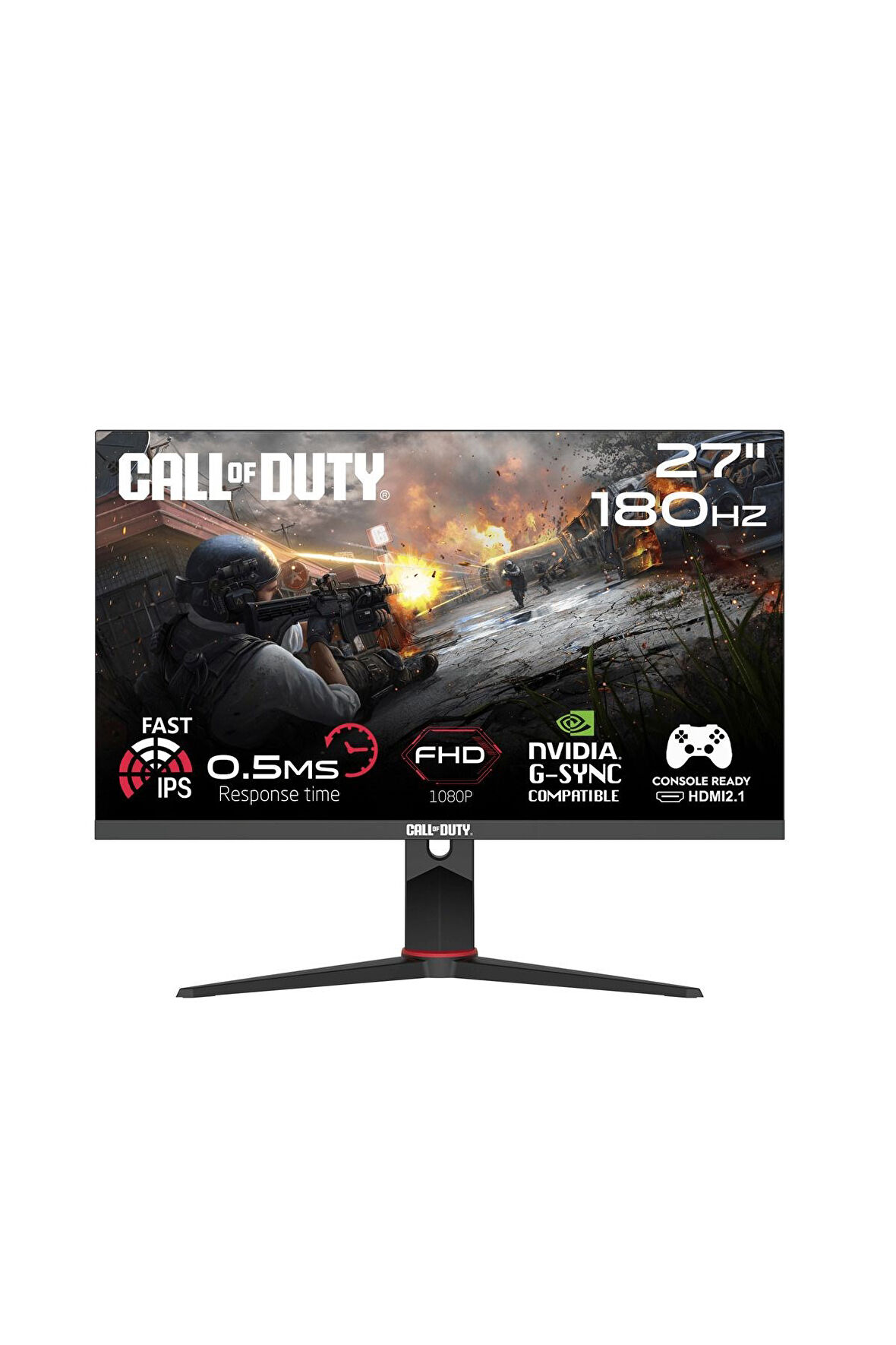 GAMEON Call Of Duty 27" FHD 180Hz, 0,5ms, Pivot, FastIPS, HDMI 2.1, PS5 Uyumlu Siyah Oyuncu Monitörü