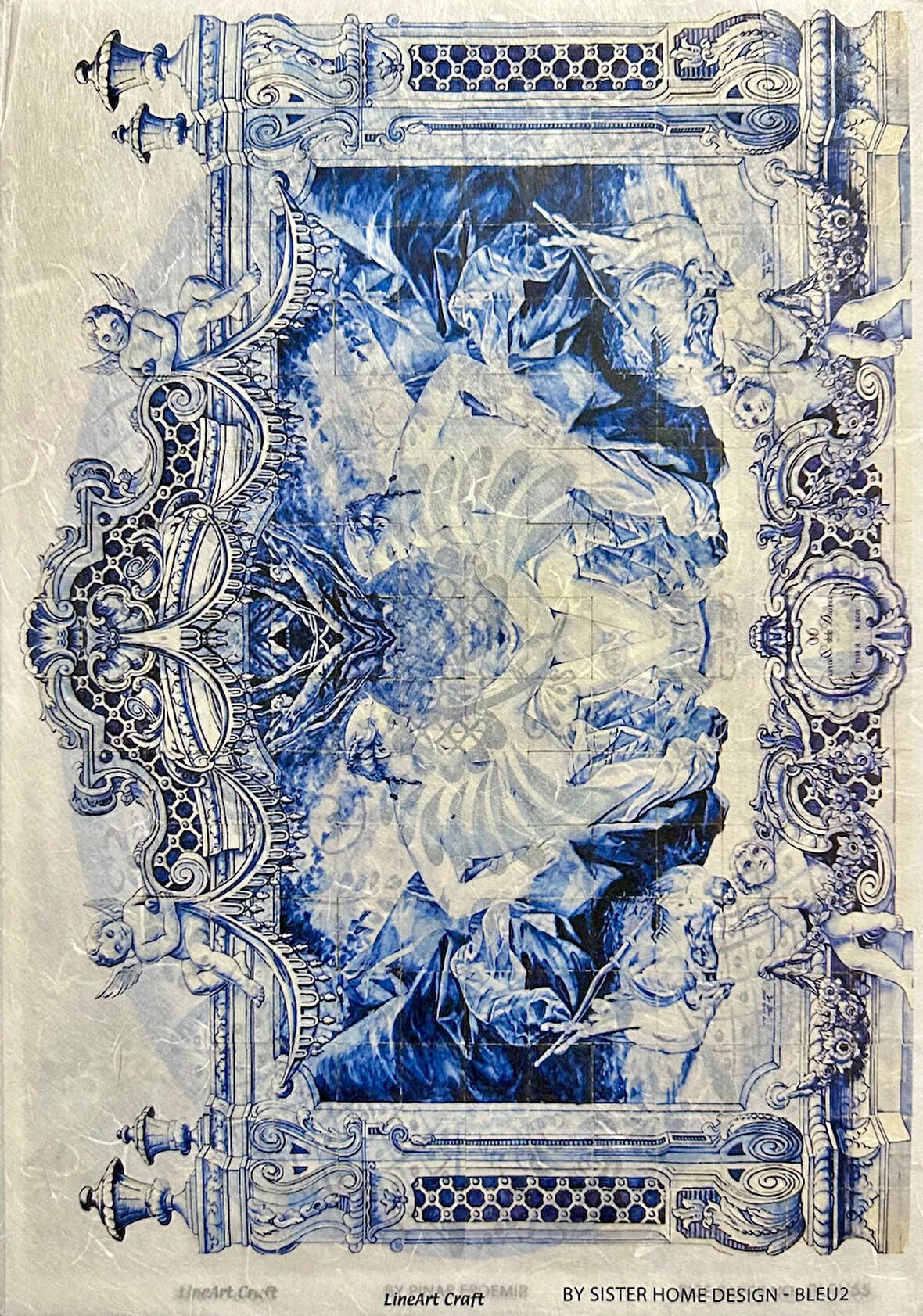 LİNEART PİRİNÇ DEKOPAJ KAĞIDI BLEU2
