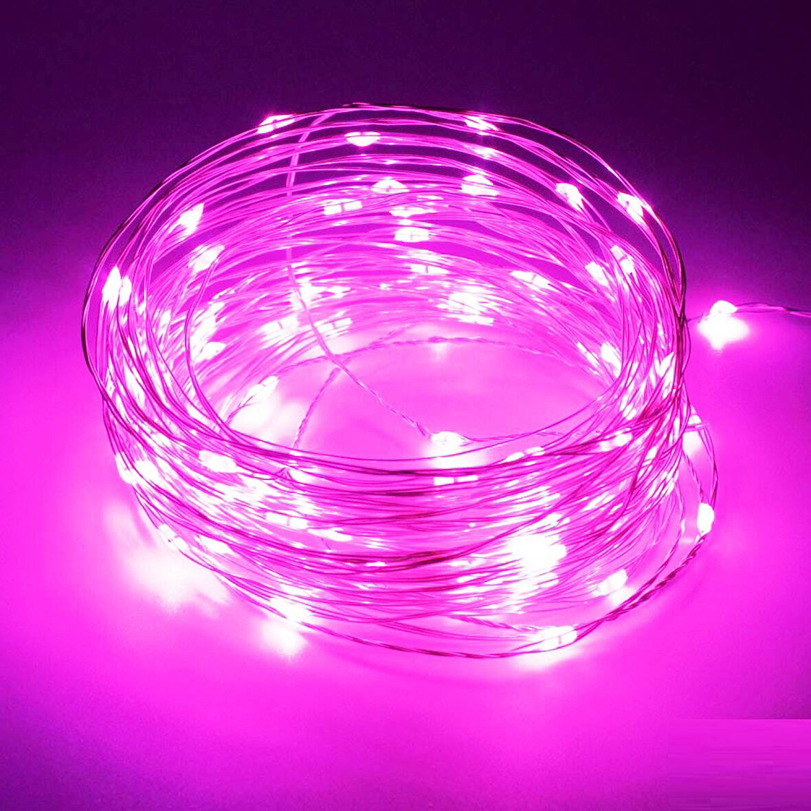 PİNK CHRİSTMAS TREE LED LİGHT 2 METRE PEMBE PİLLİ LED IŞIK PEMBE LED IŞIK PEMBE YILBAŞI AĞACI IŞIĞI