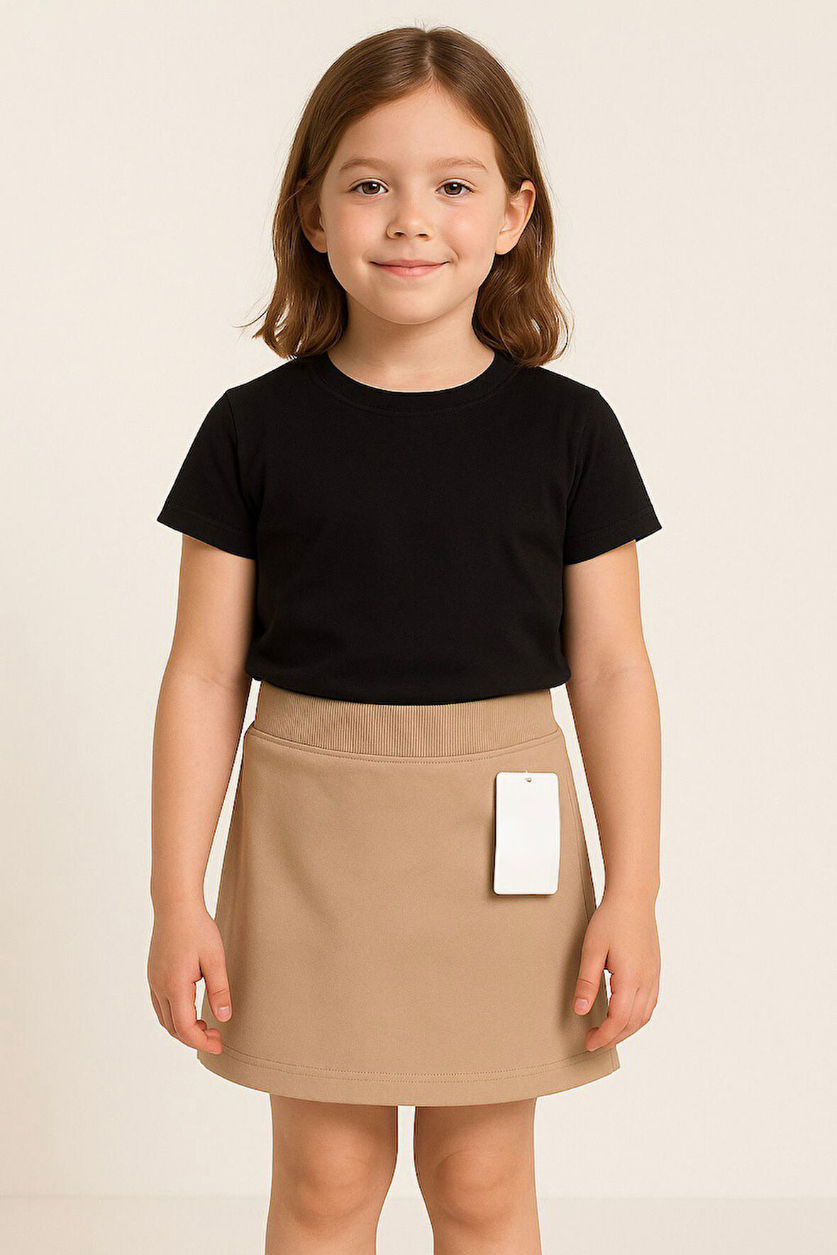 Kız Çocuk Okul Gabardin Şort Etek | 7-12 Yaş