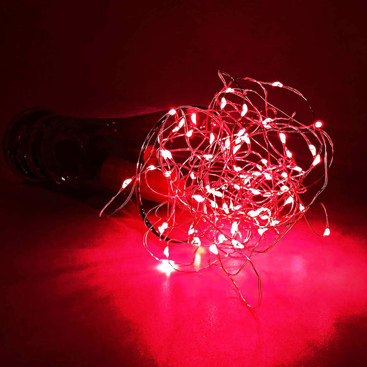 4 METRE KIRMIZI PİLLİ LED IŞIK KIRMIZI LED IŞIK KIRMIZI YILBAŞI AĞACI IŞIĞI KIRMIZI NOEL IŞIĞI PARLAK MODLU IŞIK