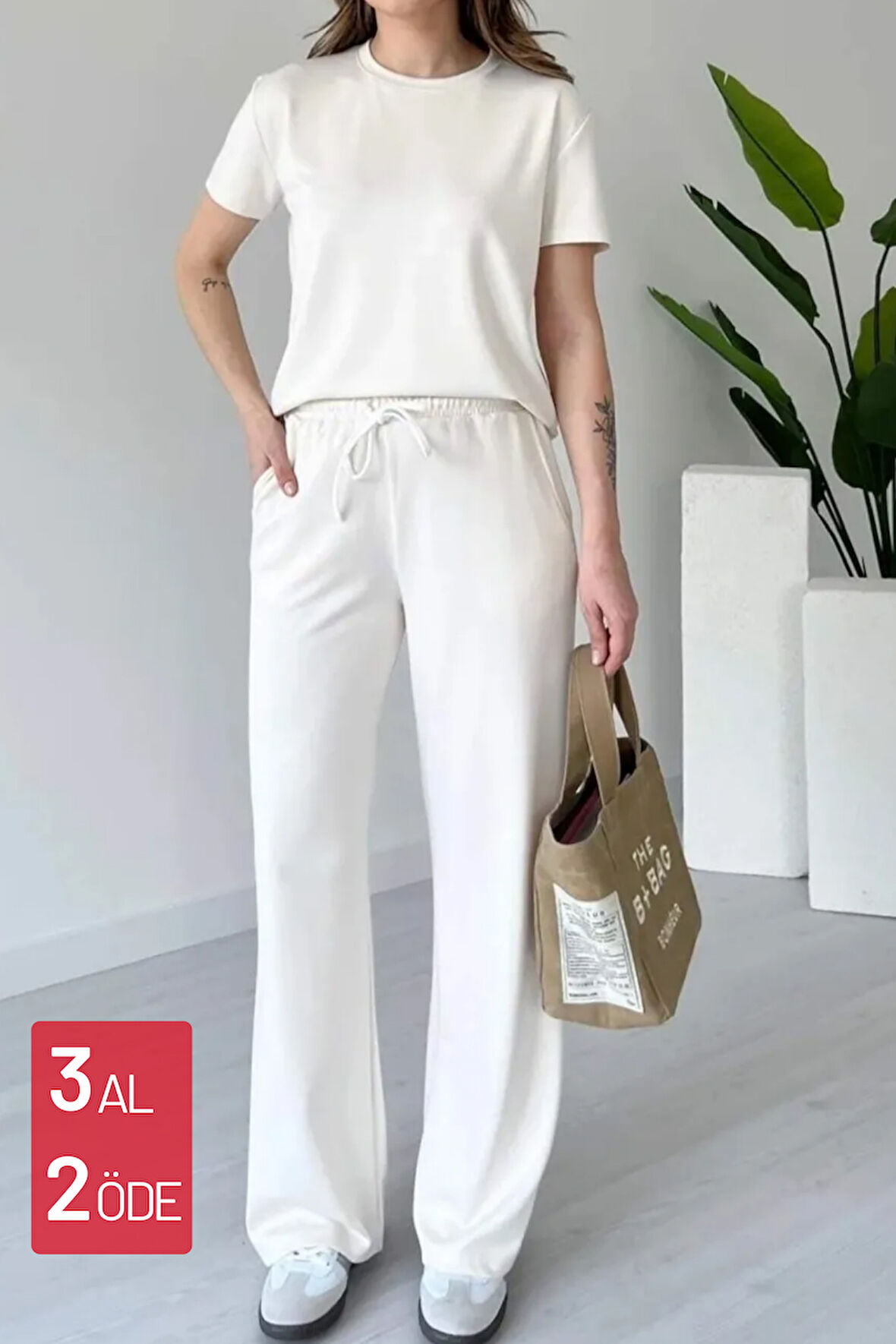 Balenbi Kadın Modal Kumaş Kısa Kollu Eşofman Takımı 1098