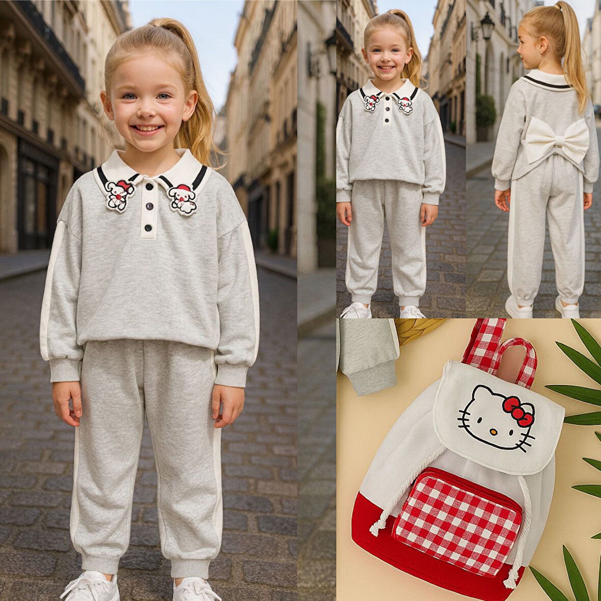 Sevimli Kız Çocuk 3'lü Kombin