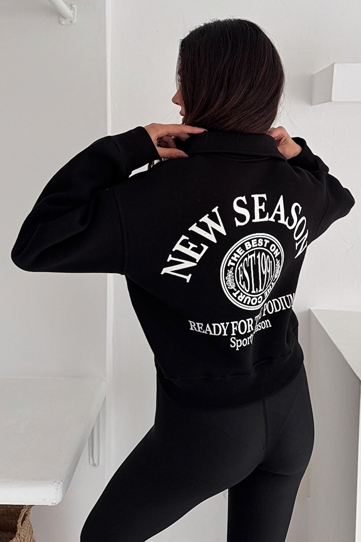 Kadın Baskılı Oversize Sweatshirt – Sporty Season 1992