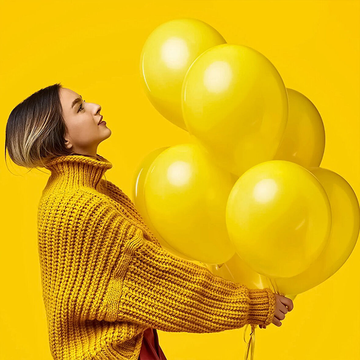 VIP 100 PCS SHINY METALLIC YELLOW BALLOON VIP KALİTE PARLAK METALİK SARI BALON HELYUM GAZI UYUMLUDUR