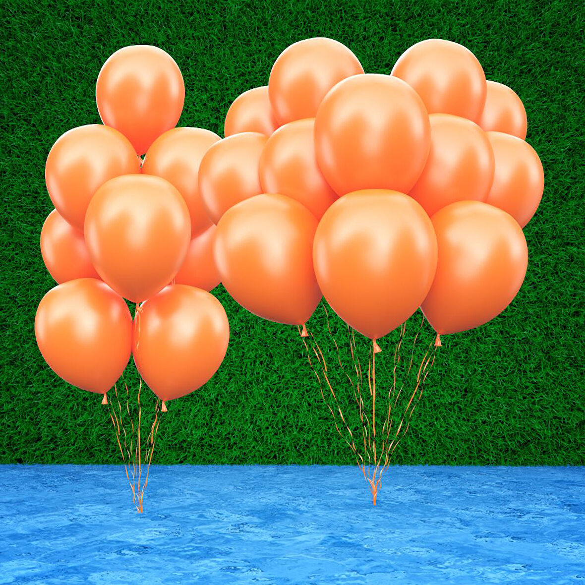 VIP 100 PCS SHINY METALLIC ORANGE BALLOON VIP KALİTE PARLAK METALİK TURUNCU BALON HELYUM GAZI UYUMLU