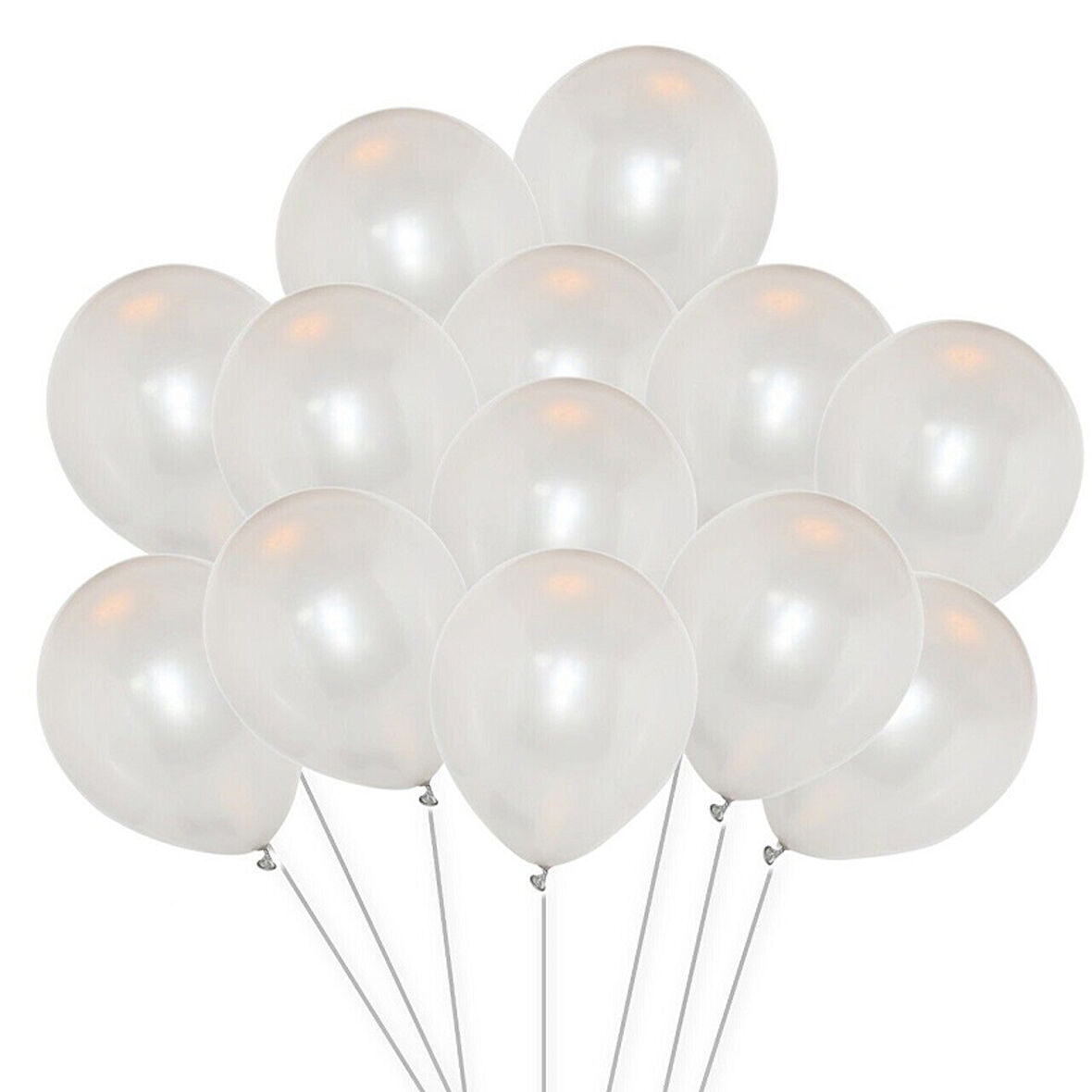 VIP 100 PCS SHINY METALLIC WHİTE BALLOON VIP KALİTE PARLAK METALİK BEYAZ BALON HELYUM GAZI UYUMLUDUR