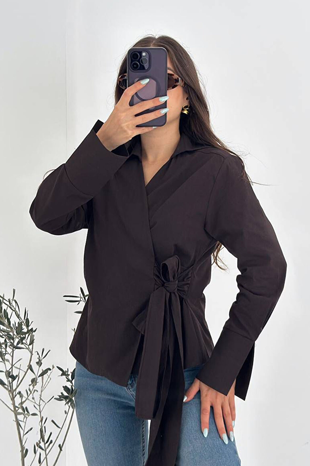 Kadın Fiyonk Detaylı Bağlamalı Gömlek – Chic Bow