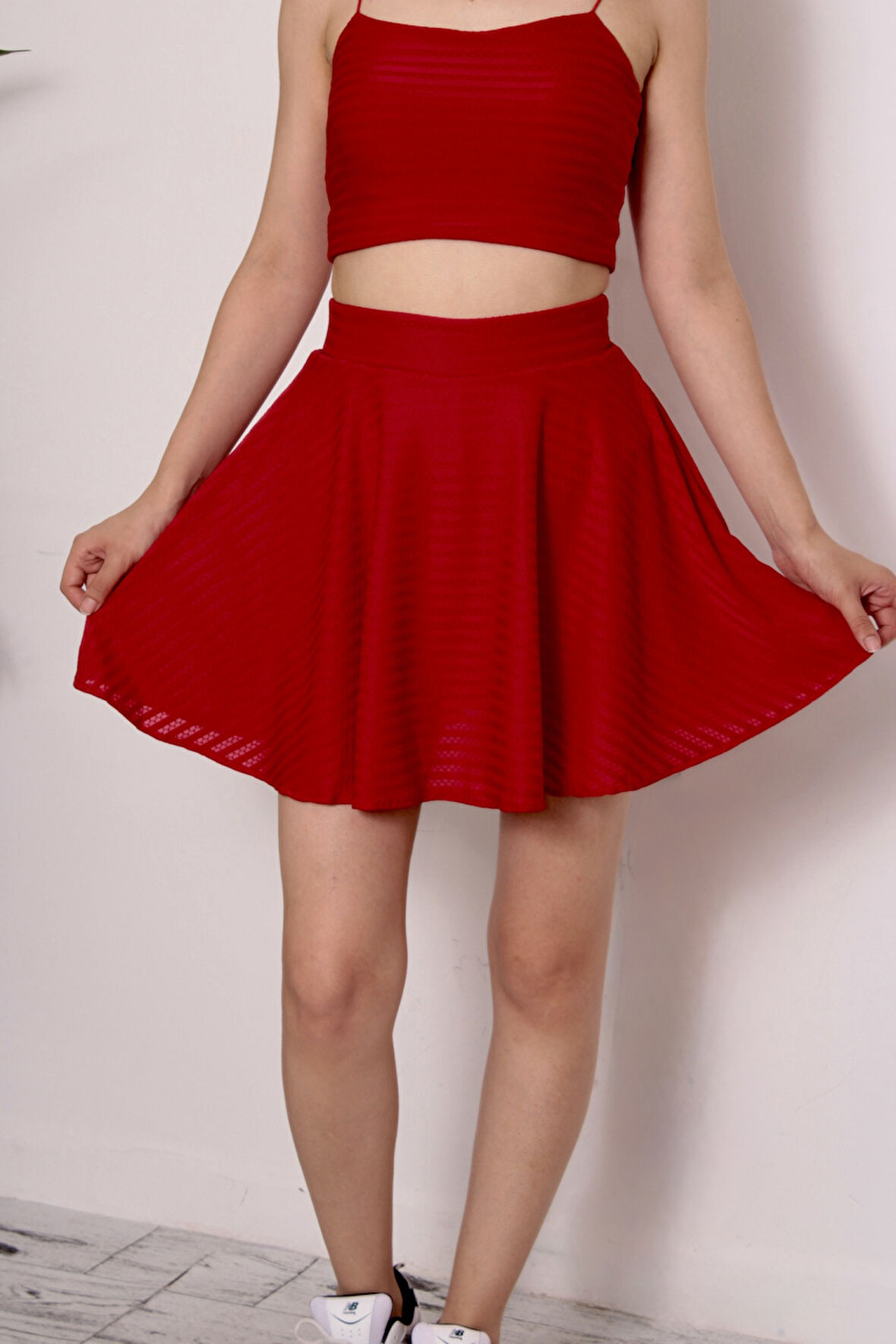 Beli Lastikli Tenisçi Şort Etek