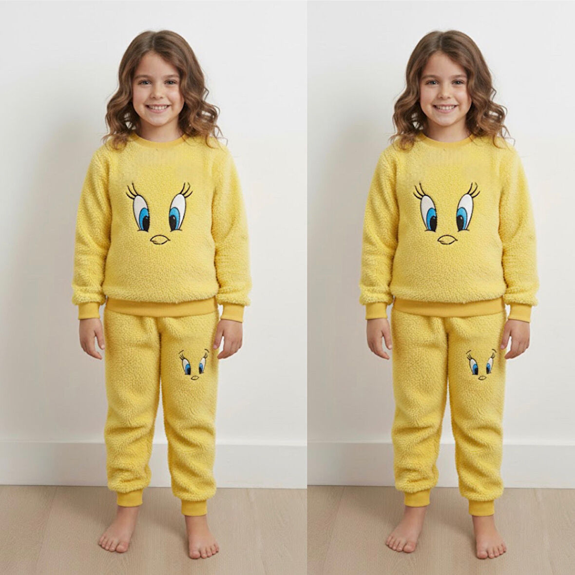 Peluş Kız Çocuk Takım - 2/9 Yaş - 31550