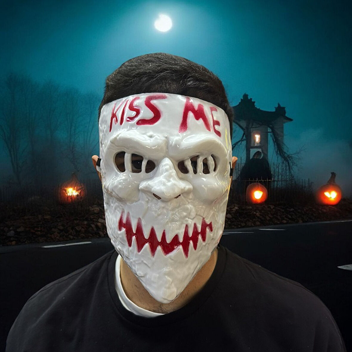 VIP HALLOWEEN MASK VIP CADILAR BAYRAMI KISS ME KORKU MASKESİ  PARTİ MASKESİ THE MASK