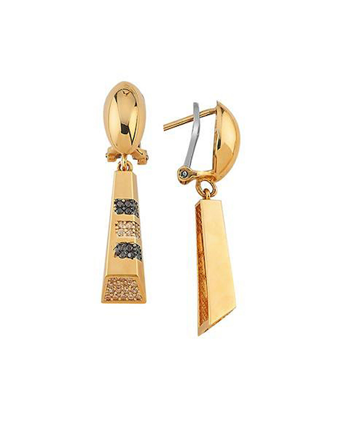 Altın Taşlı Set Küpe