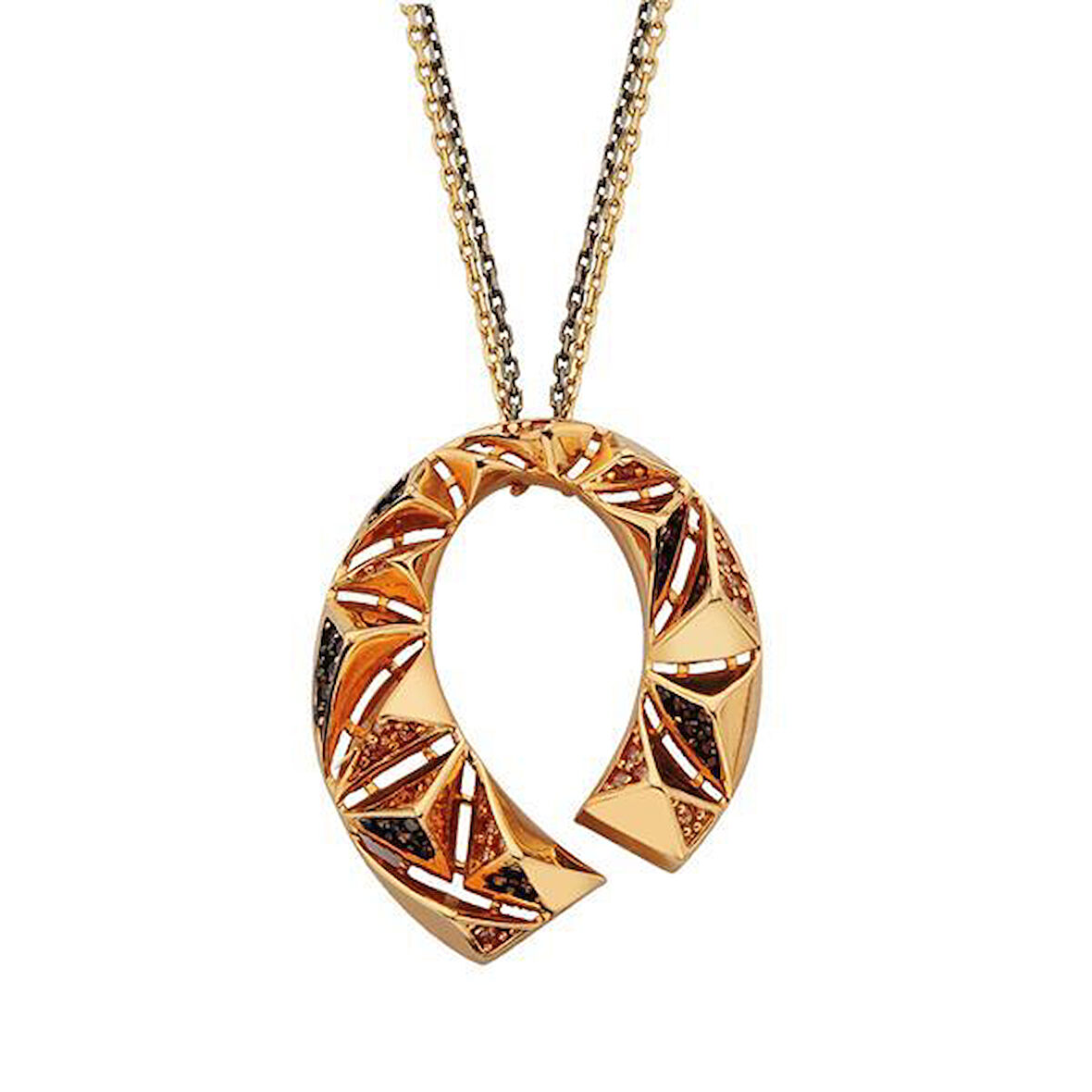 Altın Taşlı Set Kolye