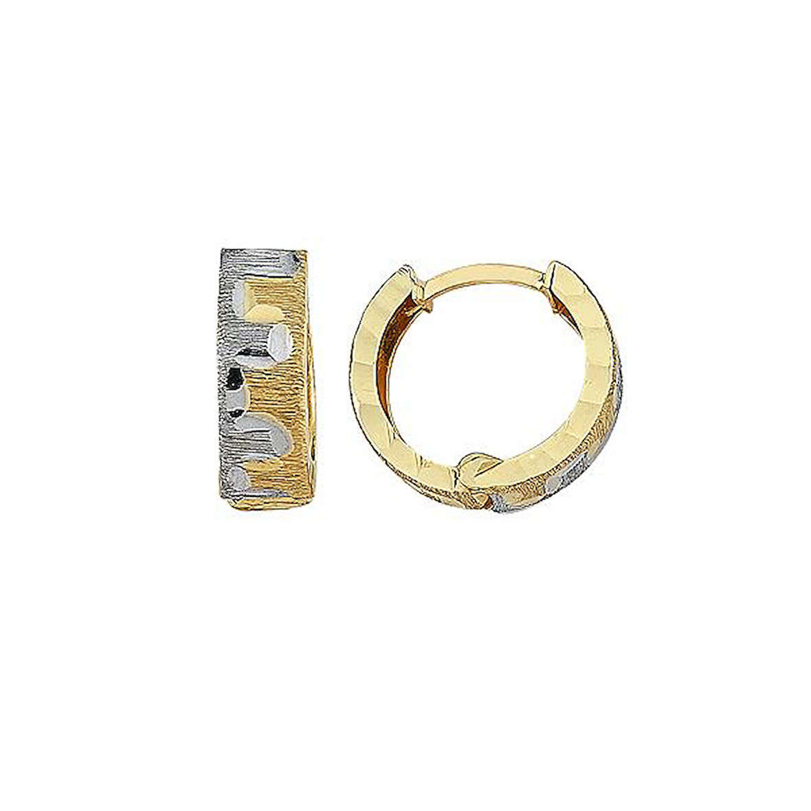 Altın Halka Tasarım Küpe 1,76 Gram