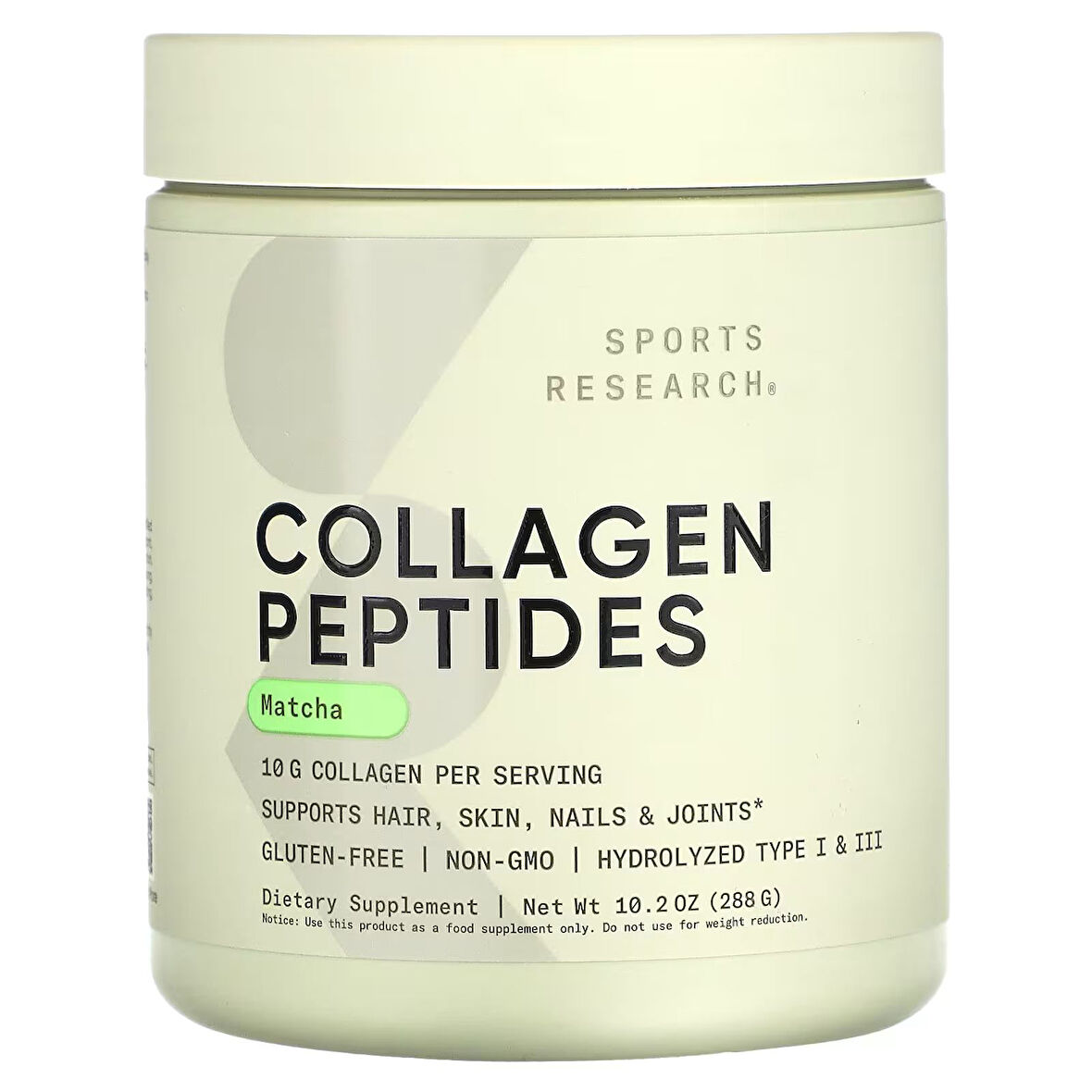 Collagen Peptides Matcha 10.2 OZ 288 g.