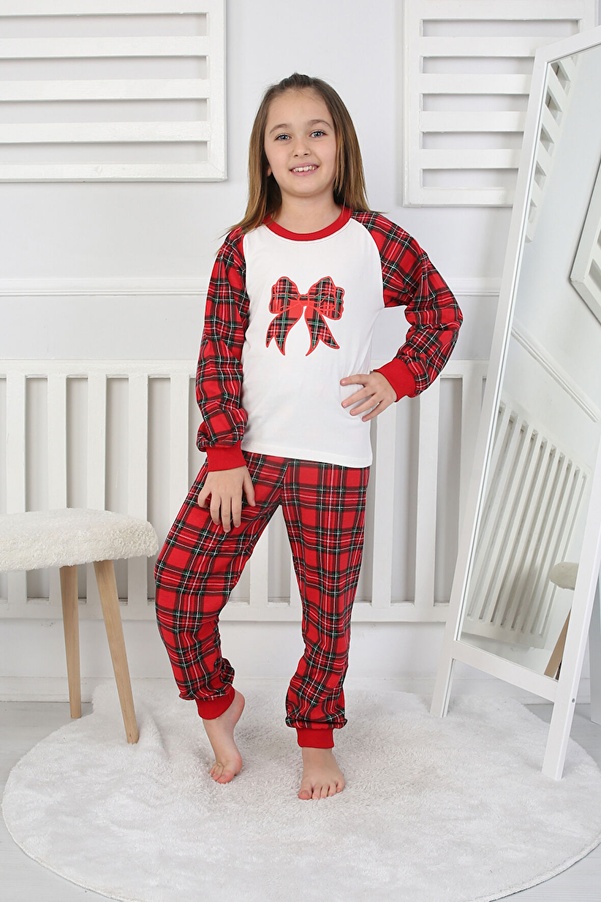 Kız Çocuk Pijama Takımı Papyon
