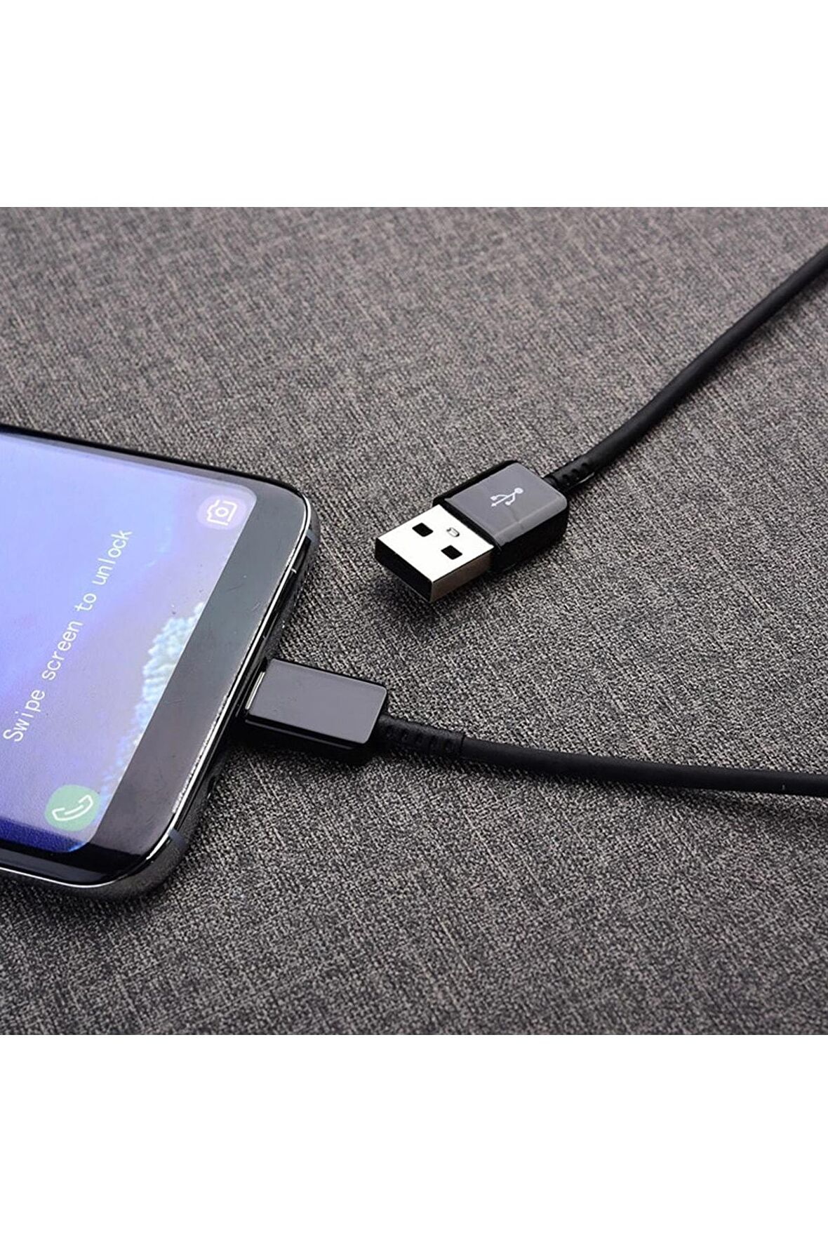 Axya Samsung Hızlı Şarj Ve Data Kablosu Uyumlu (usb-c) - Siyah