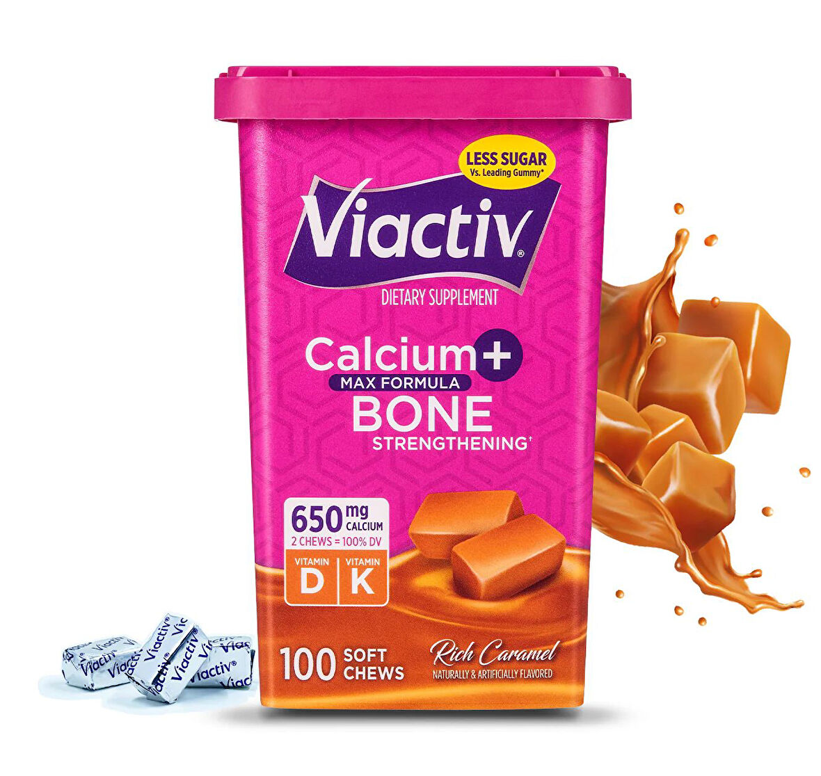 Viactiv Calcium + Bone Strenghthenıng 650 mg 100 Soft Chews