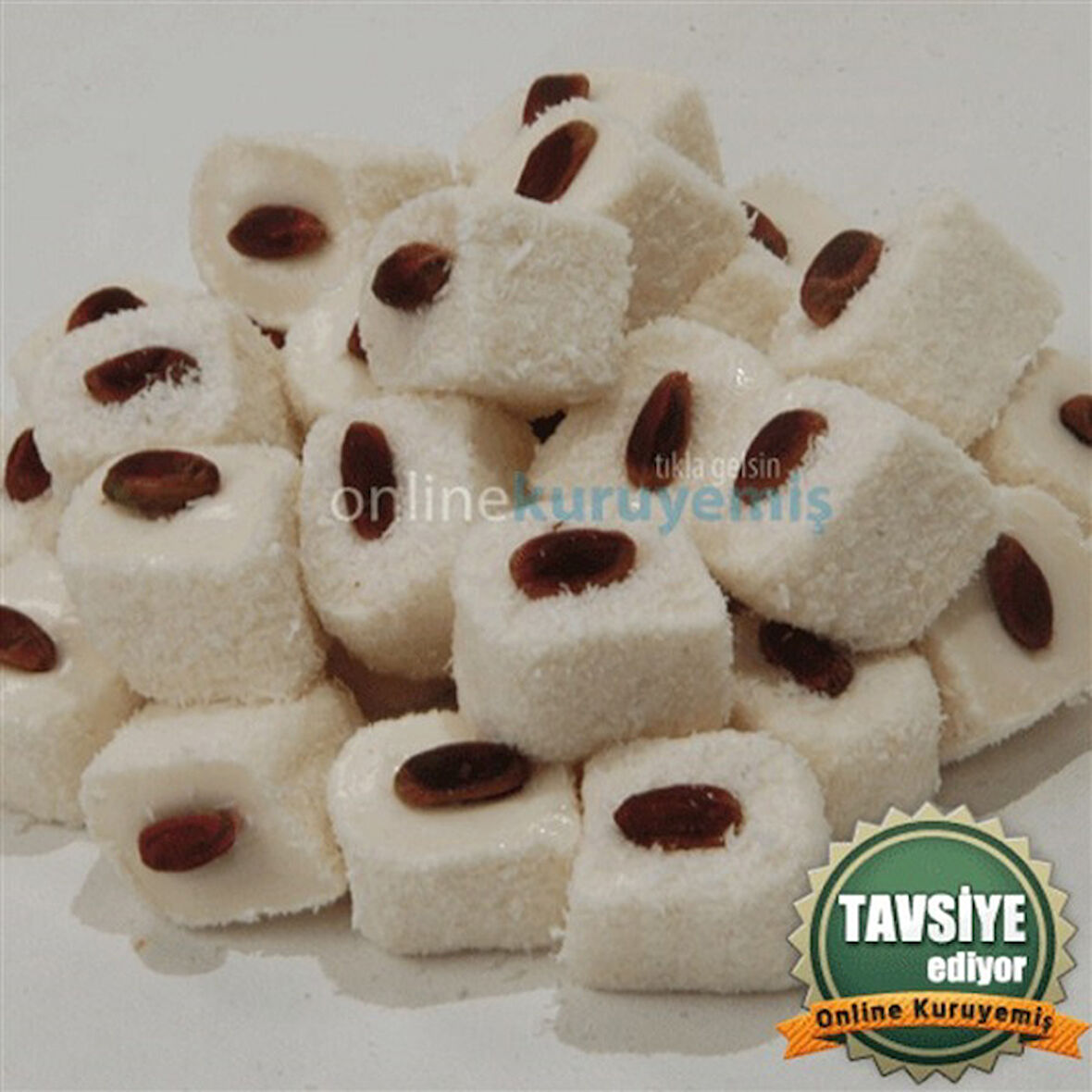 Online Kuruyemiş Antep Fıstıklı Beyaz Lokum 1000 gr