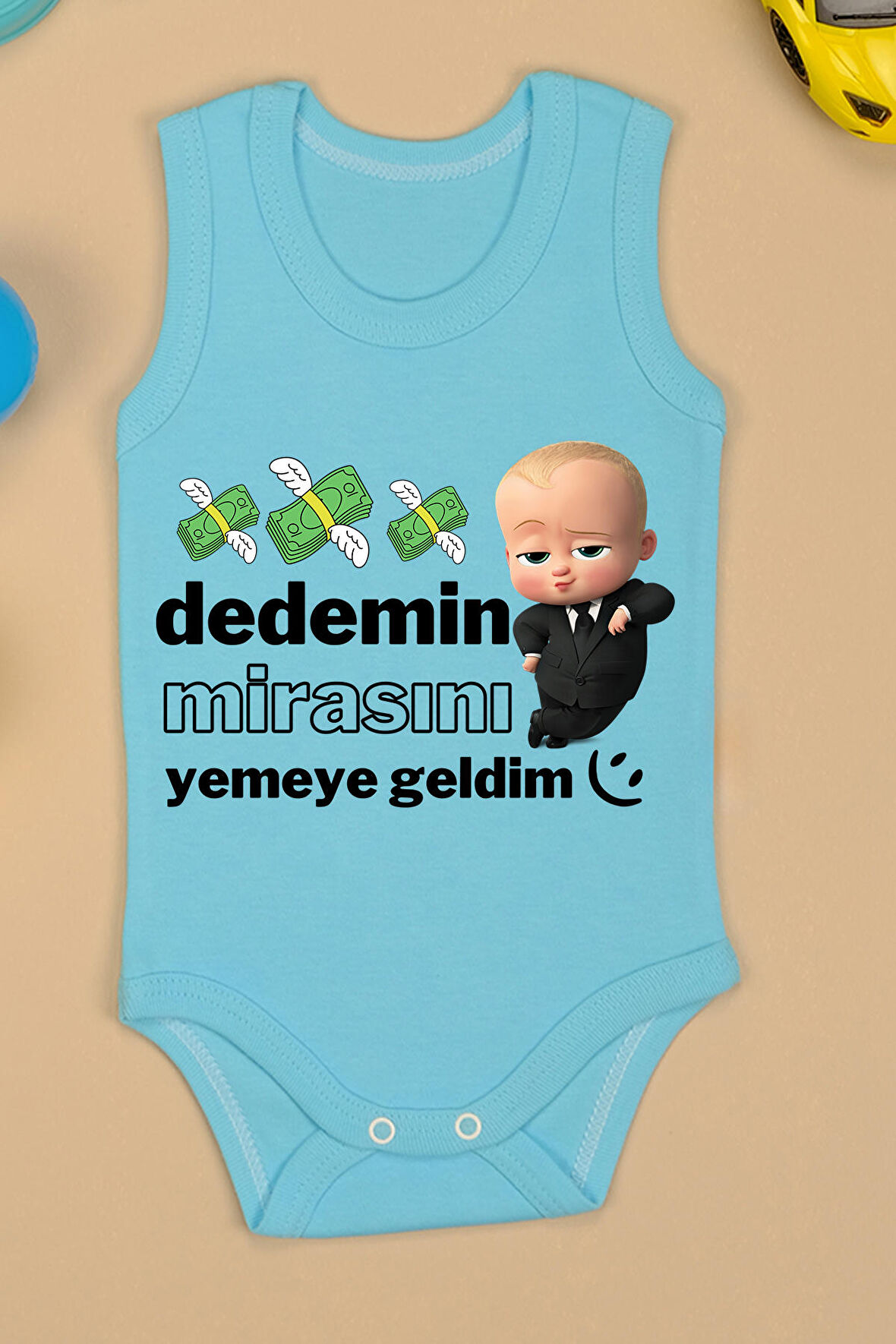 Dedemin Mirasını Yemeye Geldim Baskılı Çıtçıt Body Zıbın