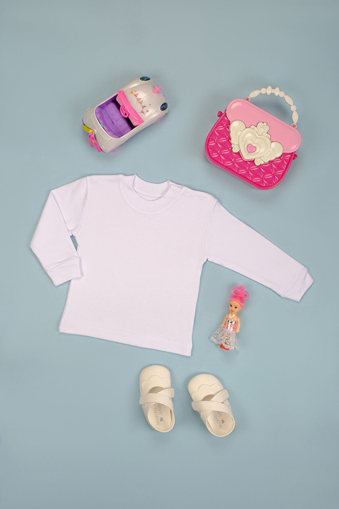 Pamuklu  Uzun Kollı Yumuşak Omuz Çıtçıt Body Zıbın