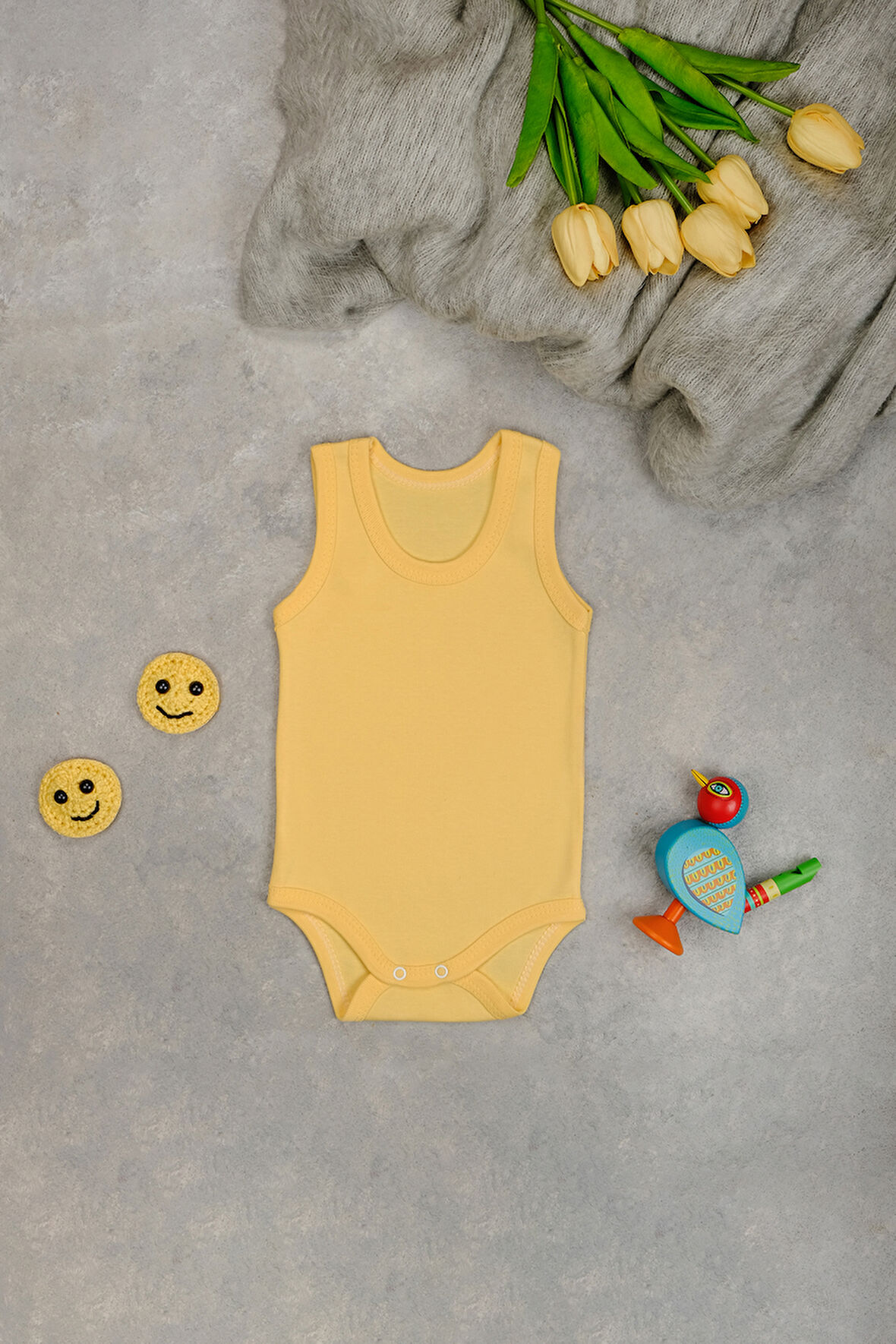 Pamuklu Kalın Askılı Yumuşak Çıtçıt Body Zıbın