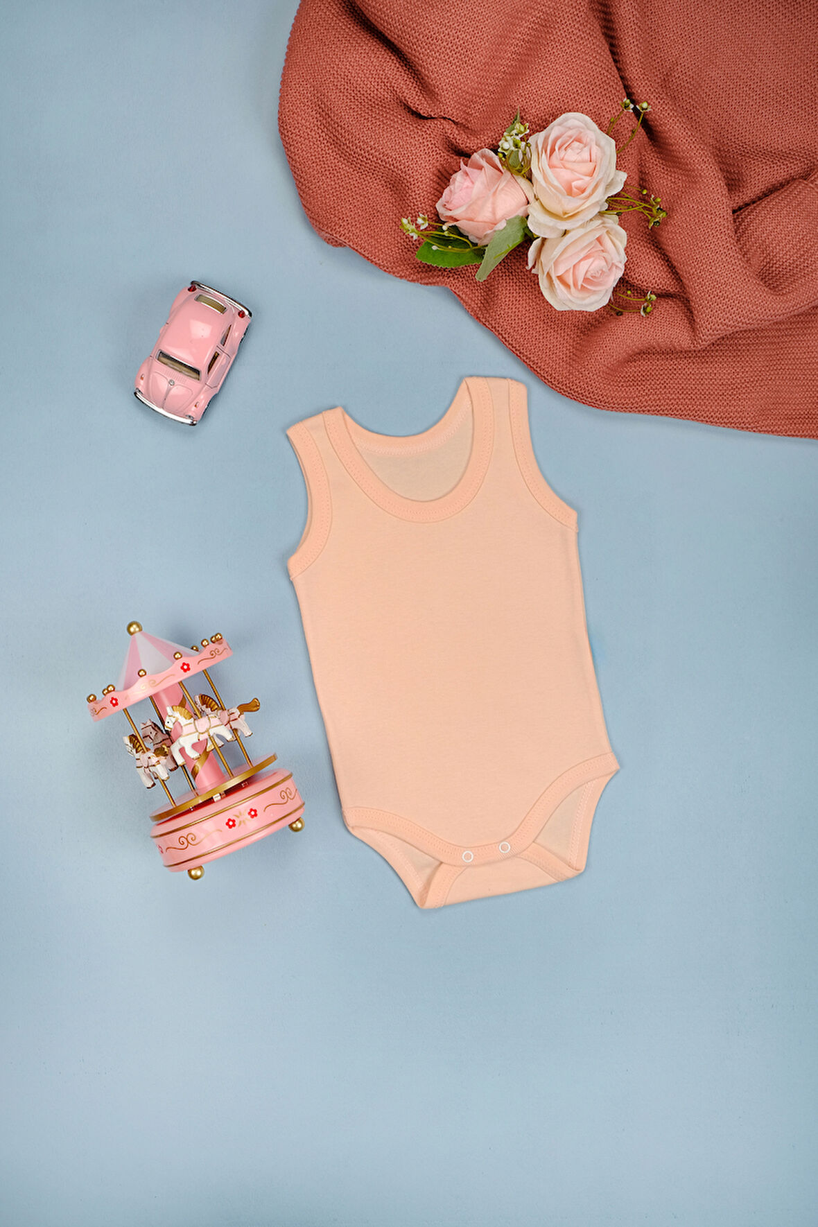 Pamuklu Kalın Askılı Yumuşak Çıtçıt Body Zıbın