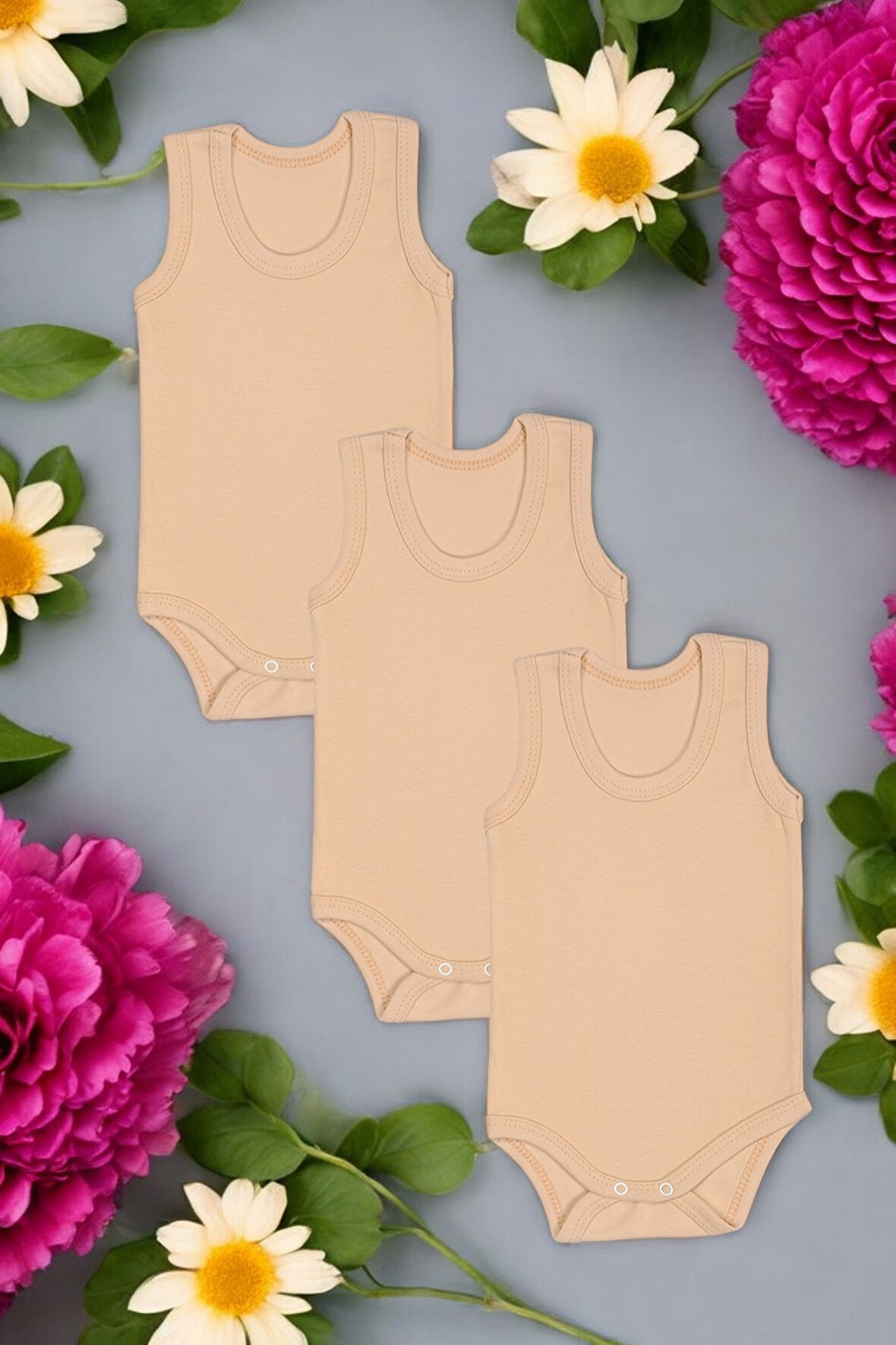 3'lü Paket Pamuklu Atlet Zıbın