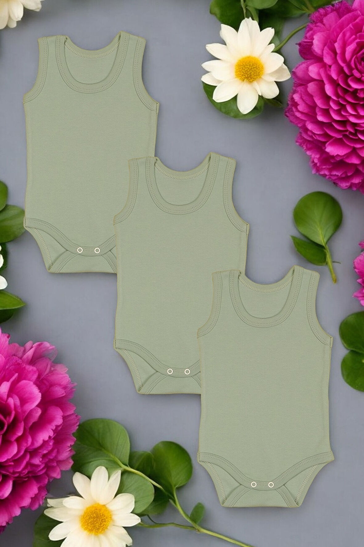 3'lü Paket Pamuklu Atlet Zıbın