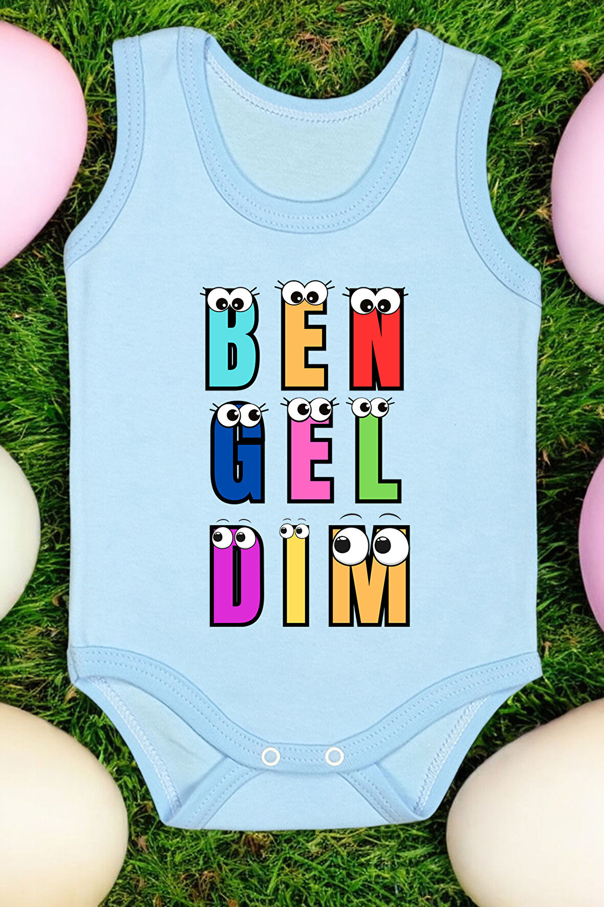 Ben Gel Dim Baskılı Pamuk Atlet Zıbın