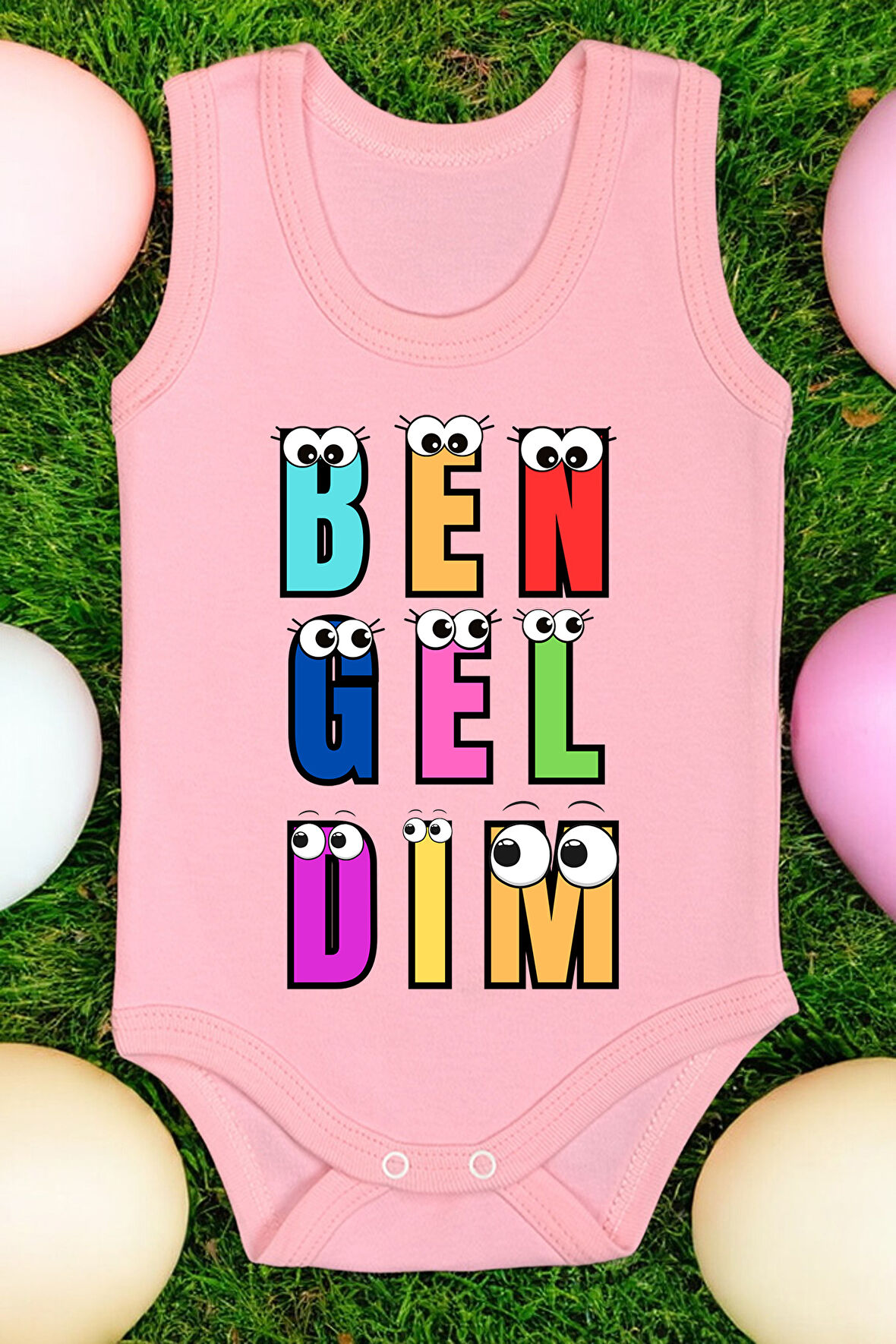 Ben Gel Dim Baskılı Pamuk Atlet Zıbın