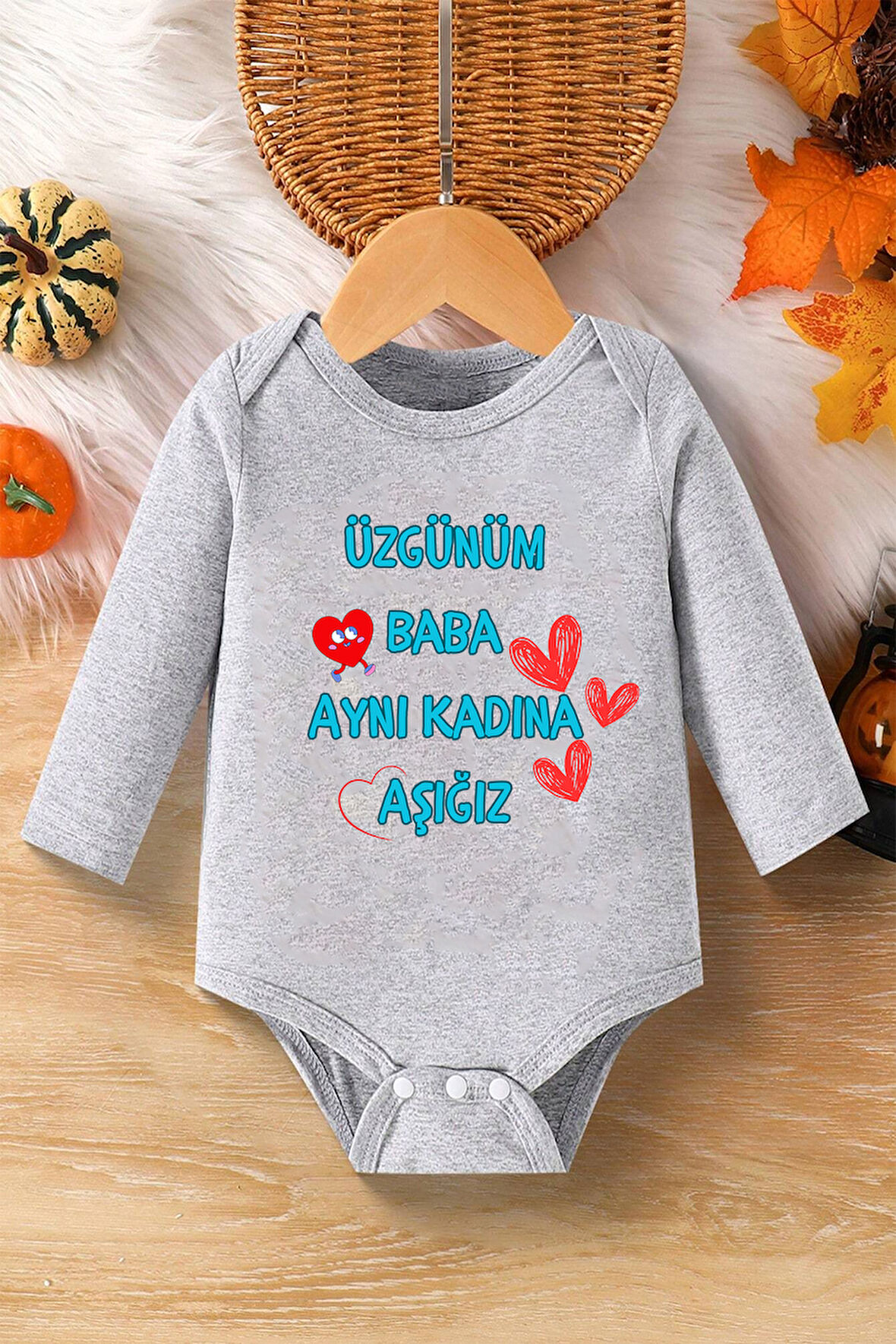 %100 Pamuk Aynı Kadına Aşığız Baskılı Zıbın & Body