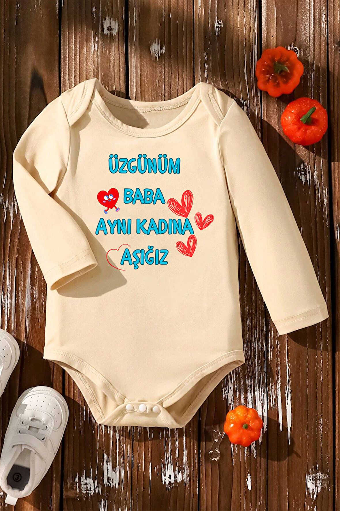 %100 Pamuk Aynı Kadına Aşığız Baskılı Zıbın & Body