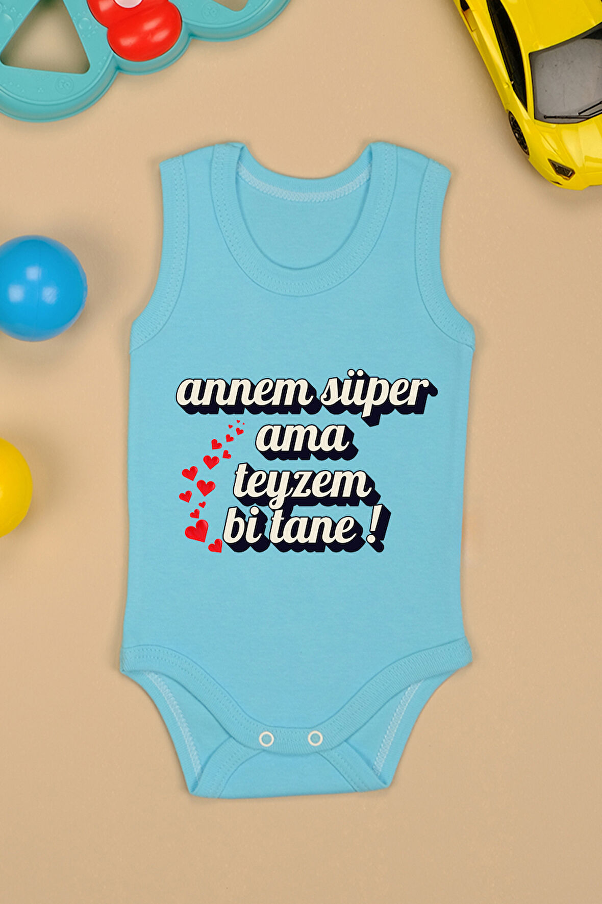 %100 Pamuk Teyzem Bi Tane Baskılı Zıbın & Body