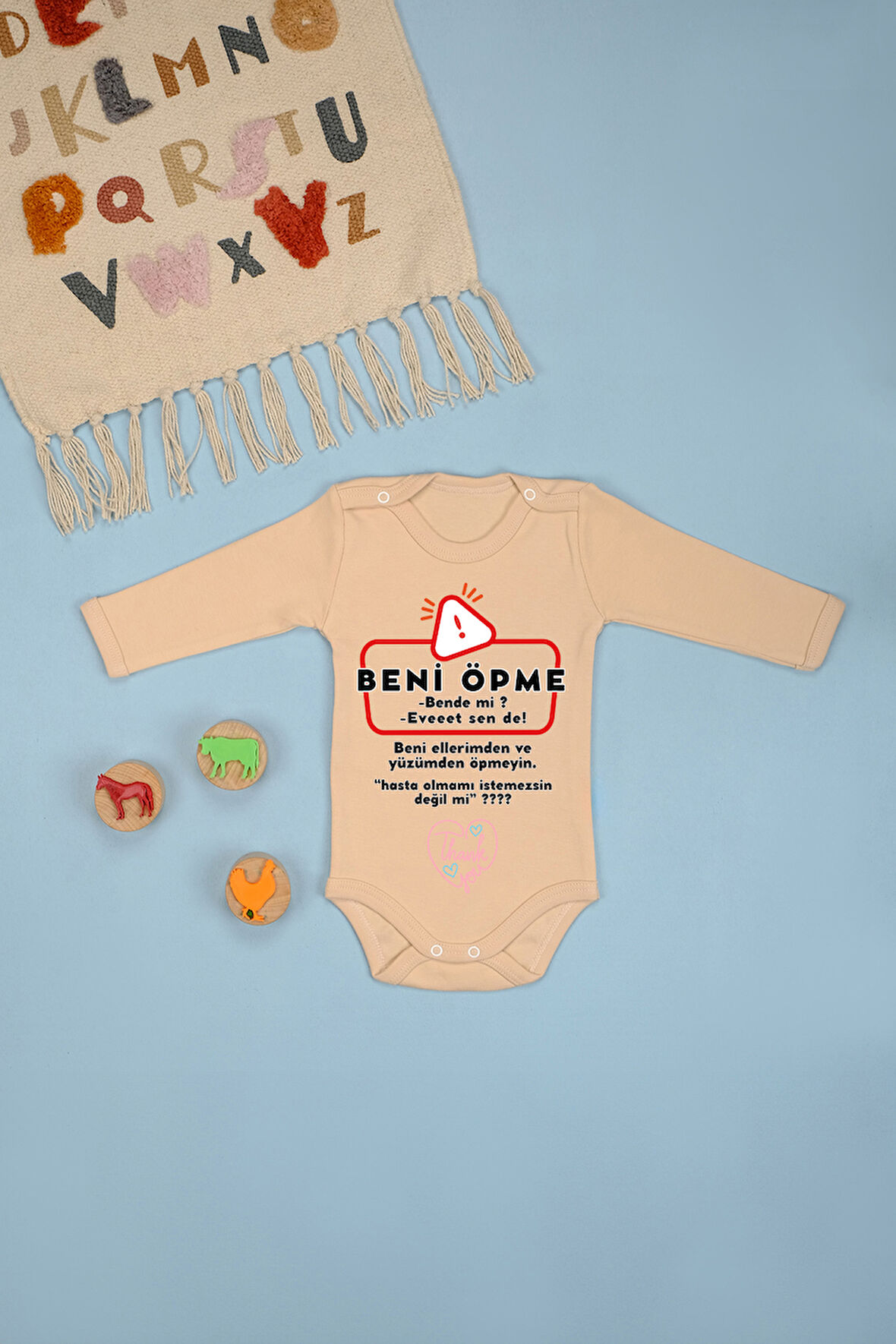 %100 Beni Öpme Baskılı Zıbın & Body