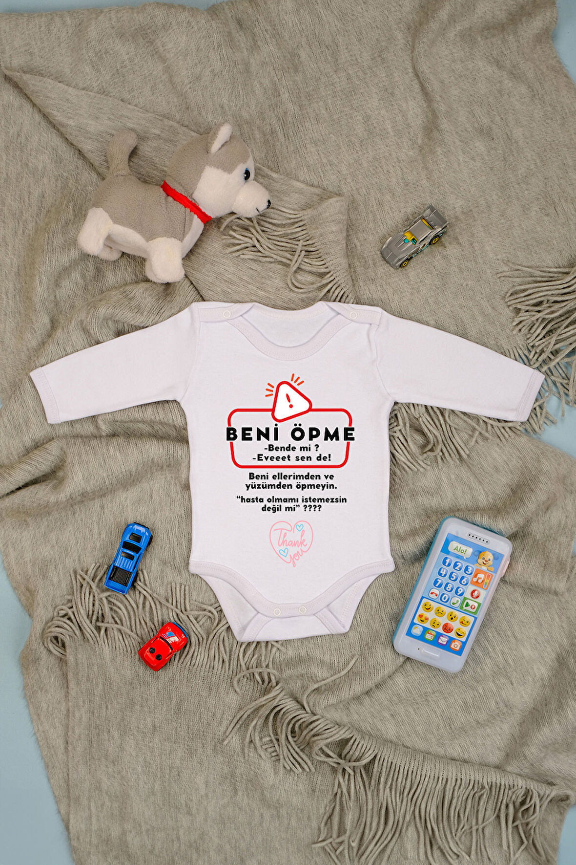 %100 Beni Öpme Baskılı Zıbın & Body