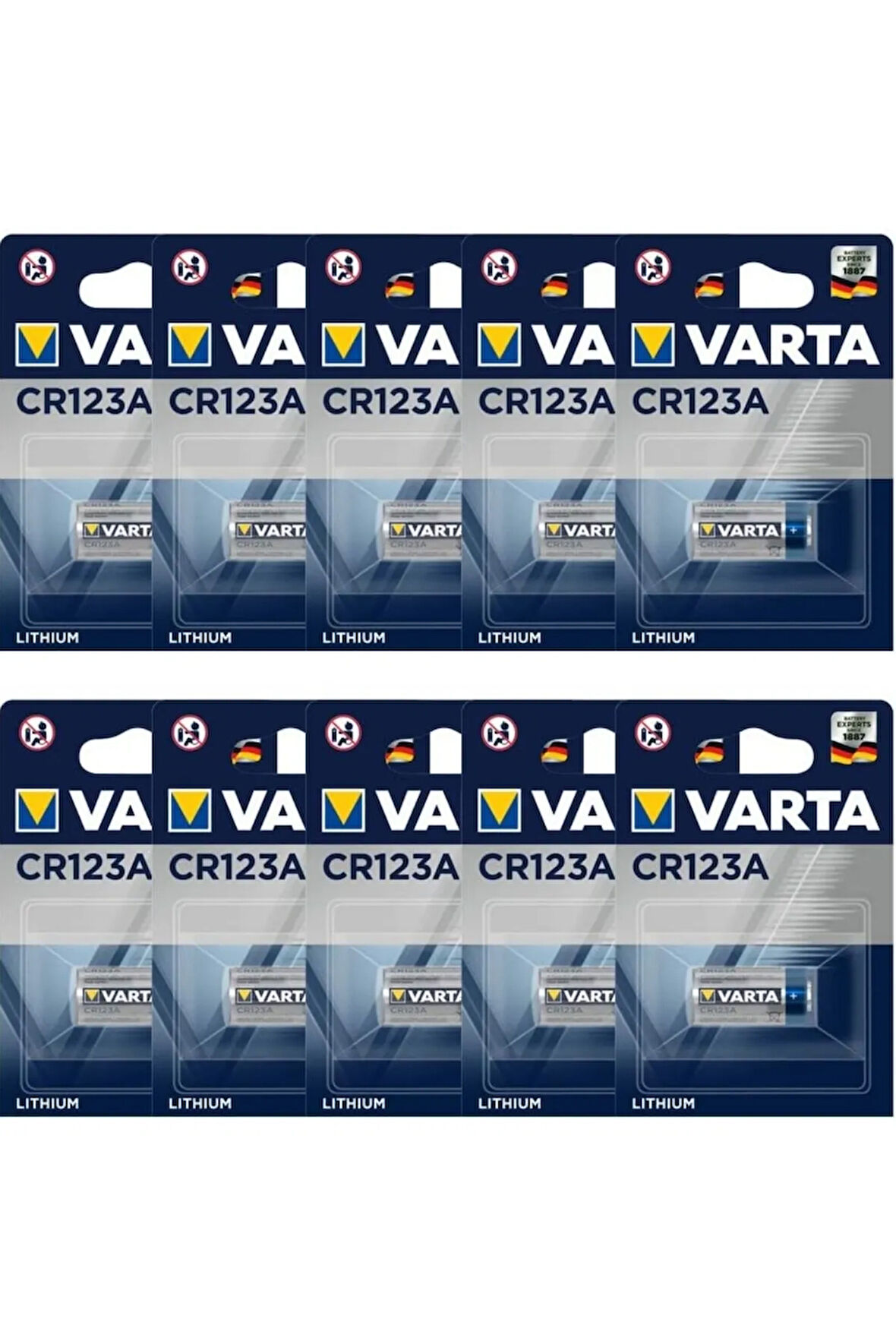 10 Adet Cr 123a 3v Lityum Pil