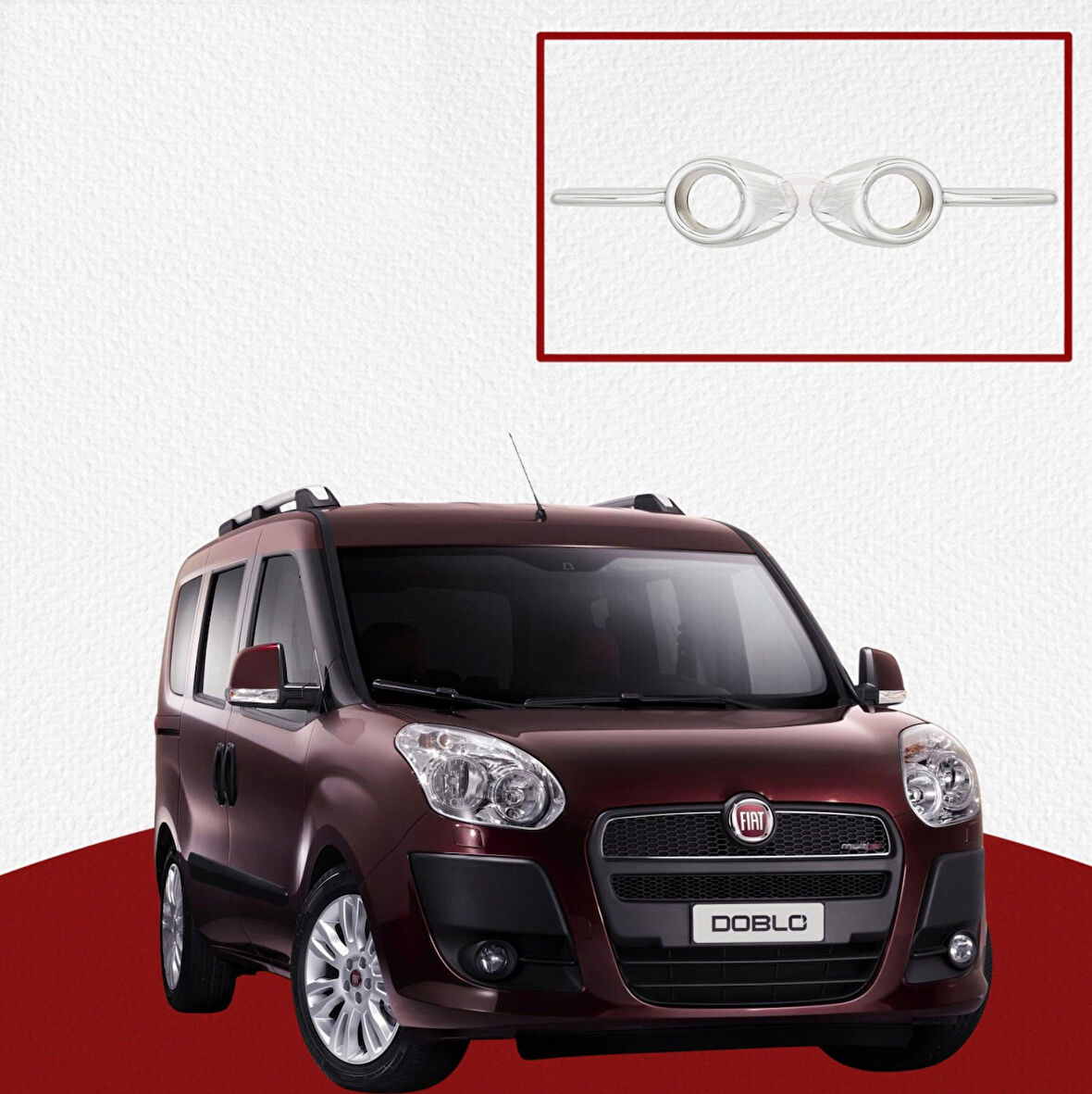 UNC  Fiat Doblo Sis Farı Çerçevesi 2010- ABS Krom