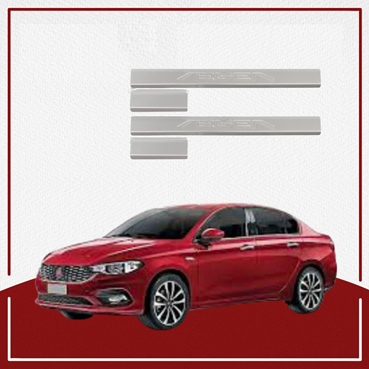 UNC  Fiat Egea Kapı Eşiği 2015- Paslanmaz Çelik