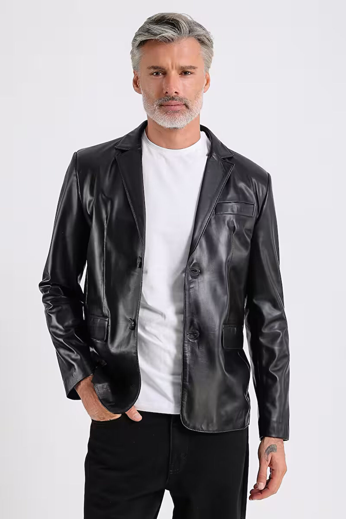 Alba Erkek Deri Blazer Ceket