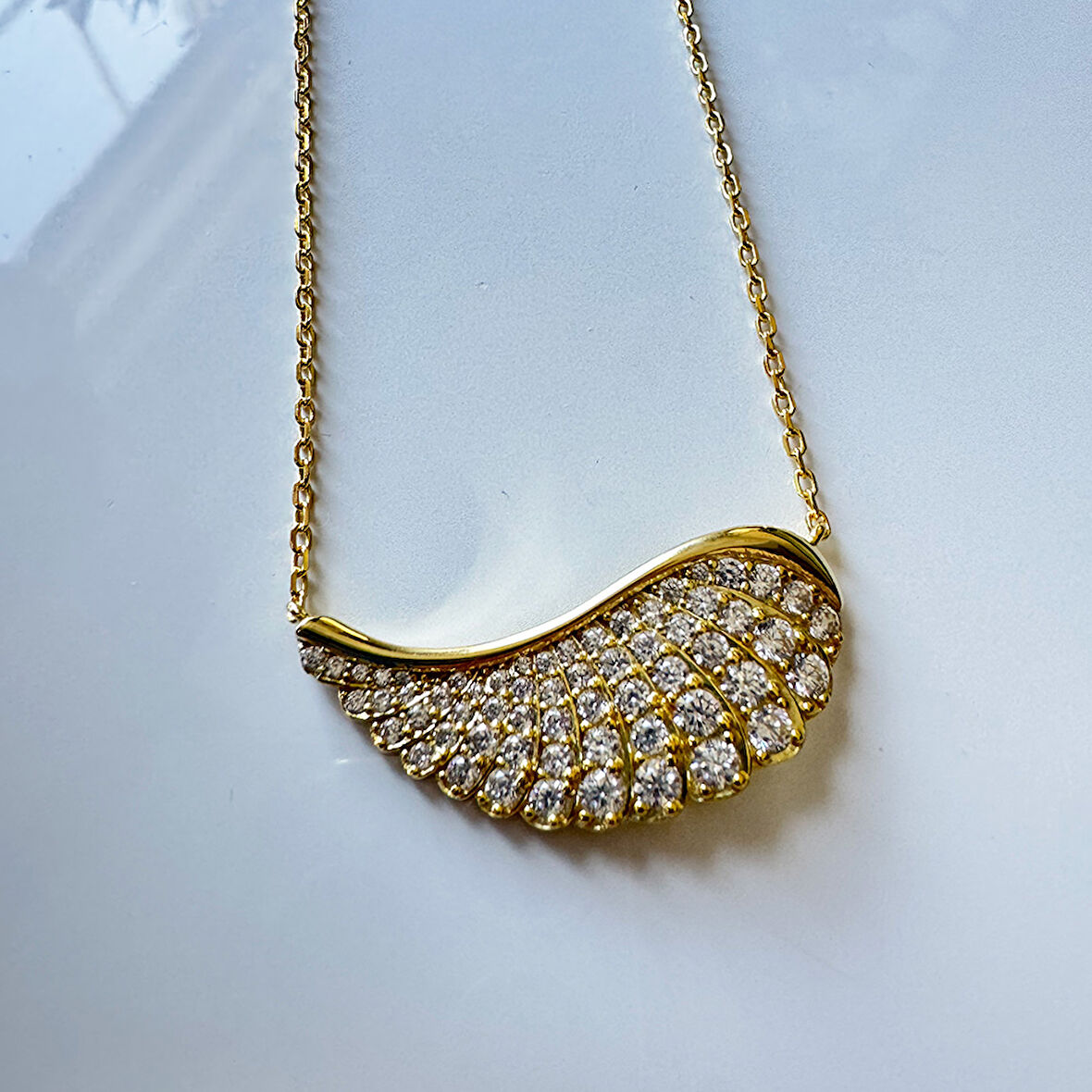 Masaliko Melek Kanadı İthal Gümüş Kolye Ms3164, 925 Ayar Gümüş