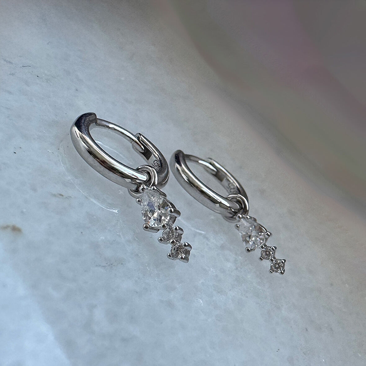 Masaliko Sallantılı Gümüş Küpe Ms3190, 925 Ayar Gümüş, İthal Ürün