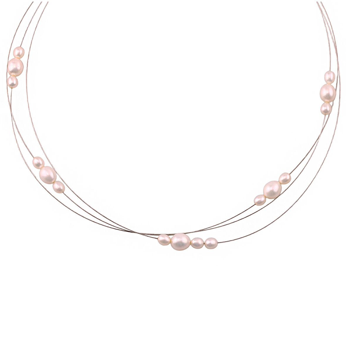 Masaliko İnci Şık Gümüş Kolye Ms3318, 925 Ayar Kadın Gümüş, Rodyum Kaplama