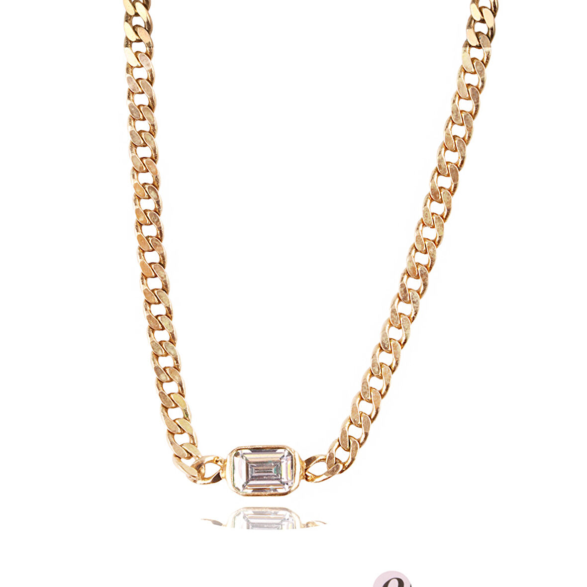 Masaliko Baget Gümüş Kolye Ms3325, 925 Ayar Kadın Gümüş Kolye, Altın Kaplama