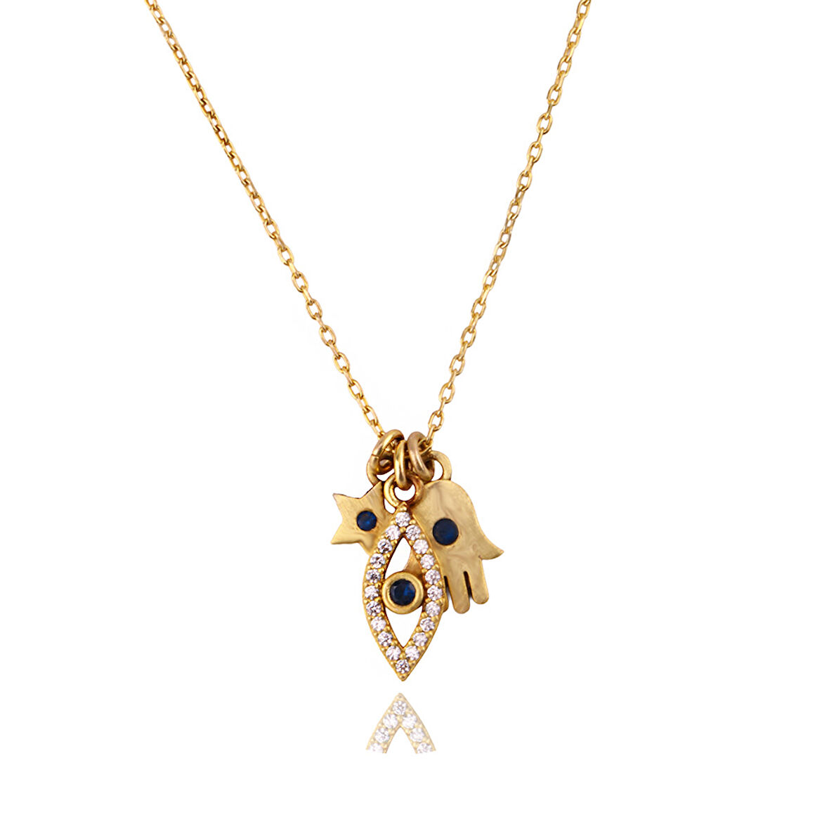 Masaliko Şans Gümüş Kolye Ms3359, 925 Ayar Kadın Gümüş Kolye, Altın Kaplama