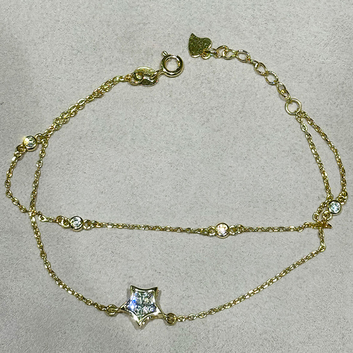 Masaliko Yıldız Gümüş Bileklik Ms3616, 925 Ayar Gümüş, Altın Kaplama, Minimal Bileklik