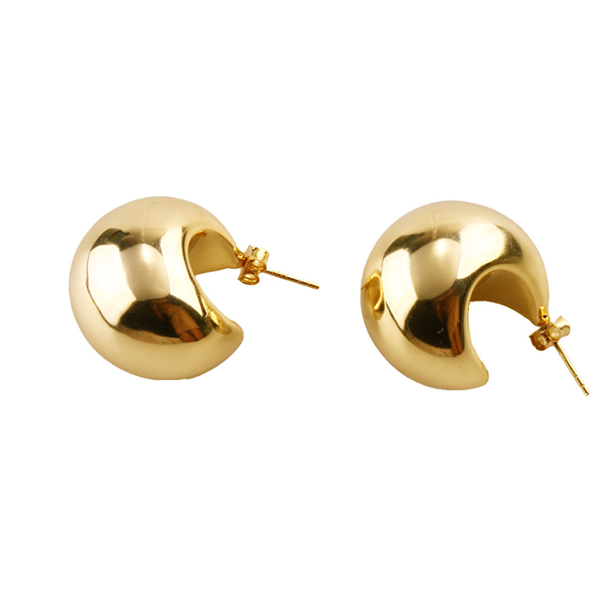 Masaliko Lui S 1 Halka Gümüş Küpe Ms3719, 925 Ayar Kadın Gümüş Küpe, İthal Ürün, Altın Kaplama