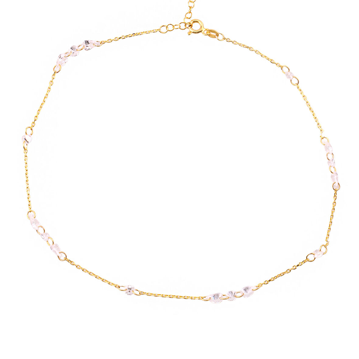 Masaliko Niu Choker Gümüş Kolye Ms3779, 925 Ayar Kadın Gümüş Kolye, Altın Kaplama, Trend Kolye