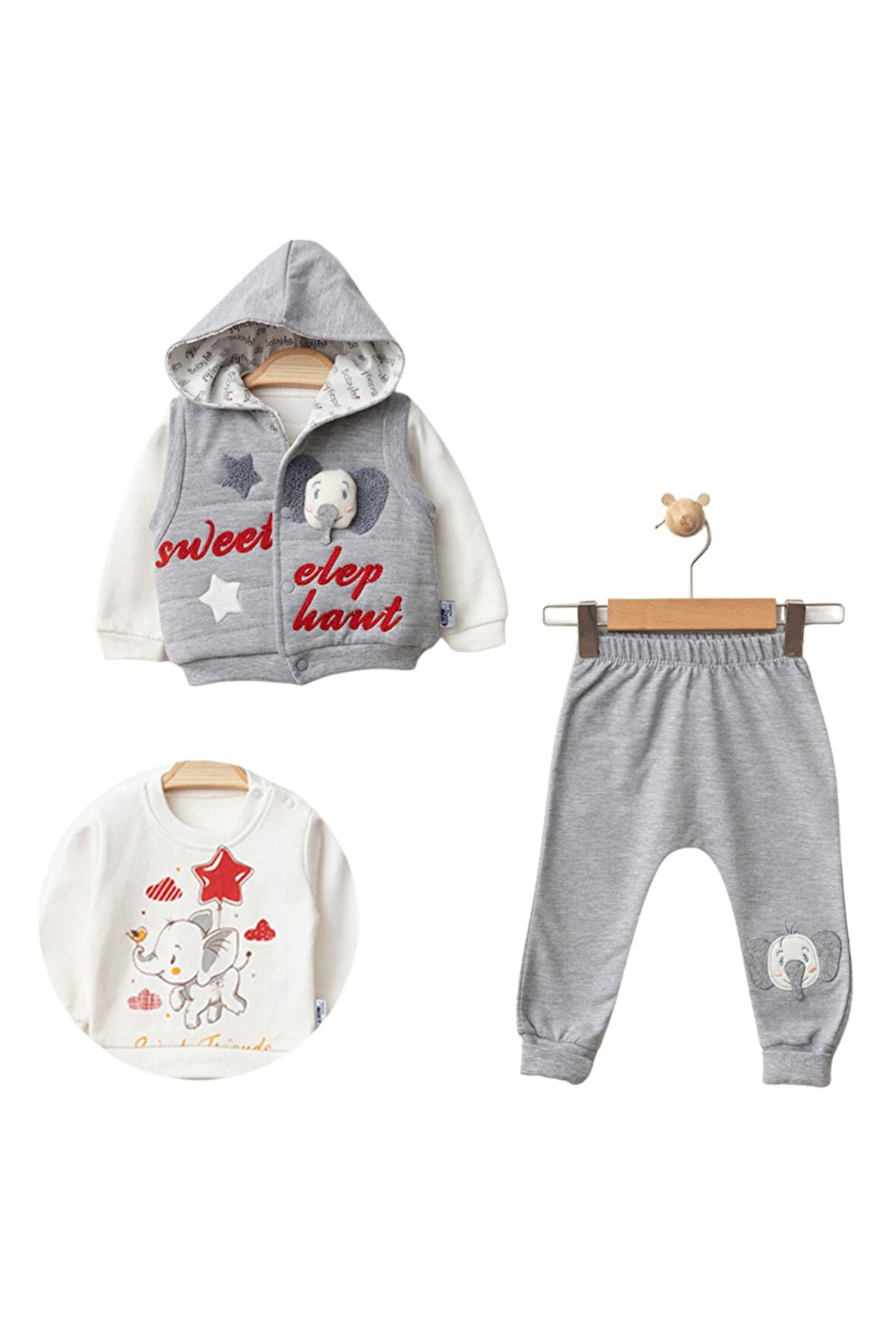 Bebek Erkek Takım Üç Parça