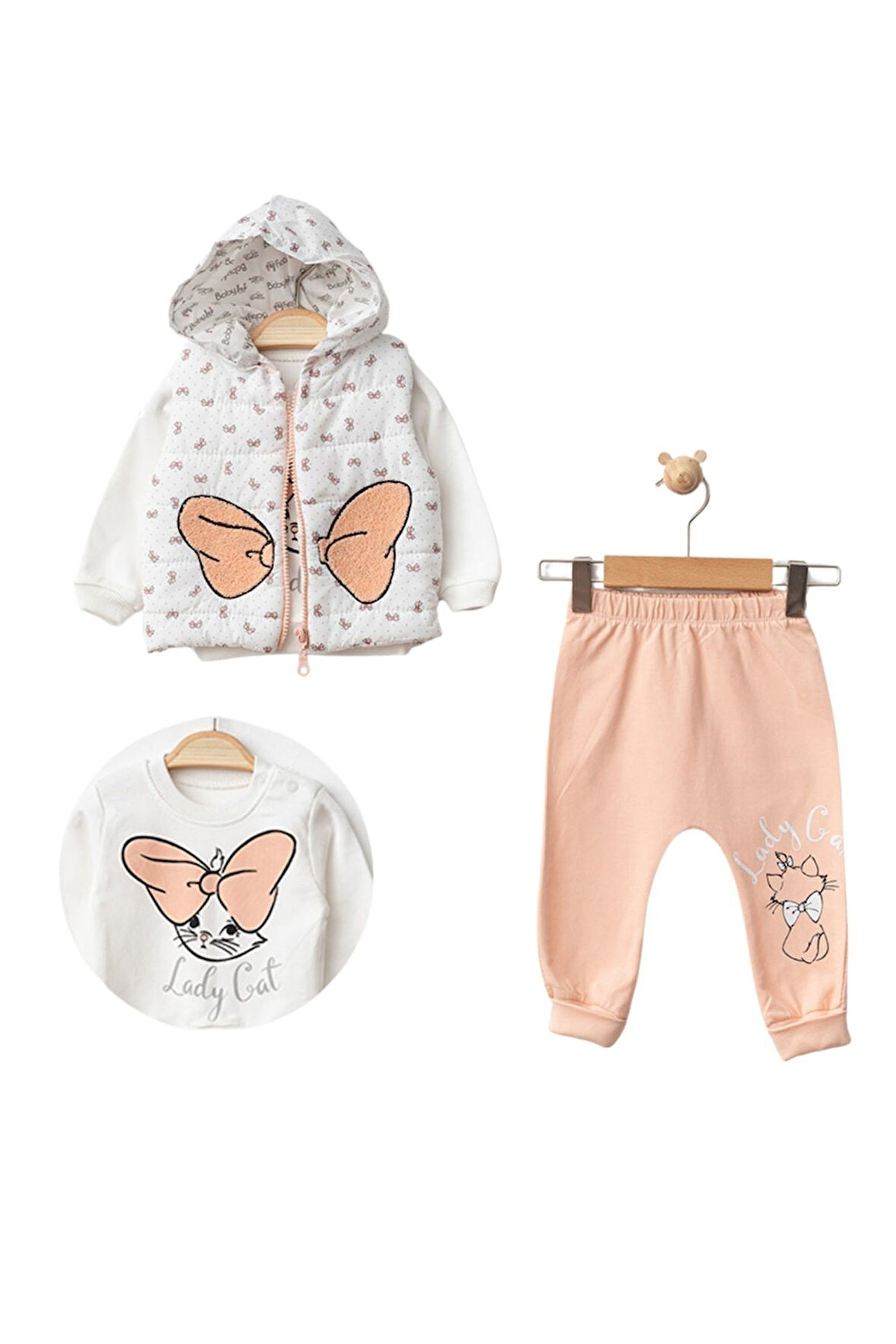 Bebek Takım Kız Üç Parça